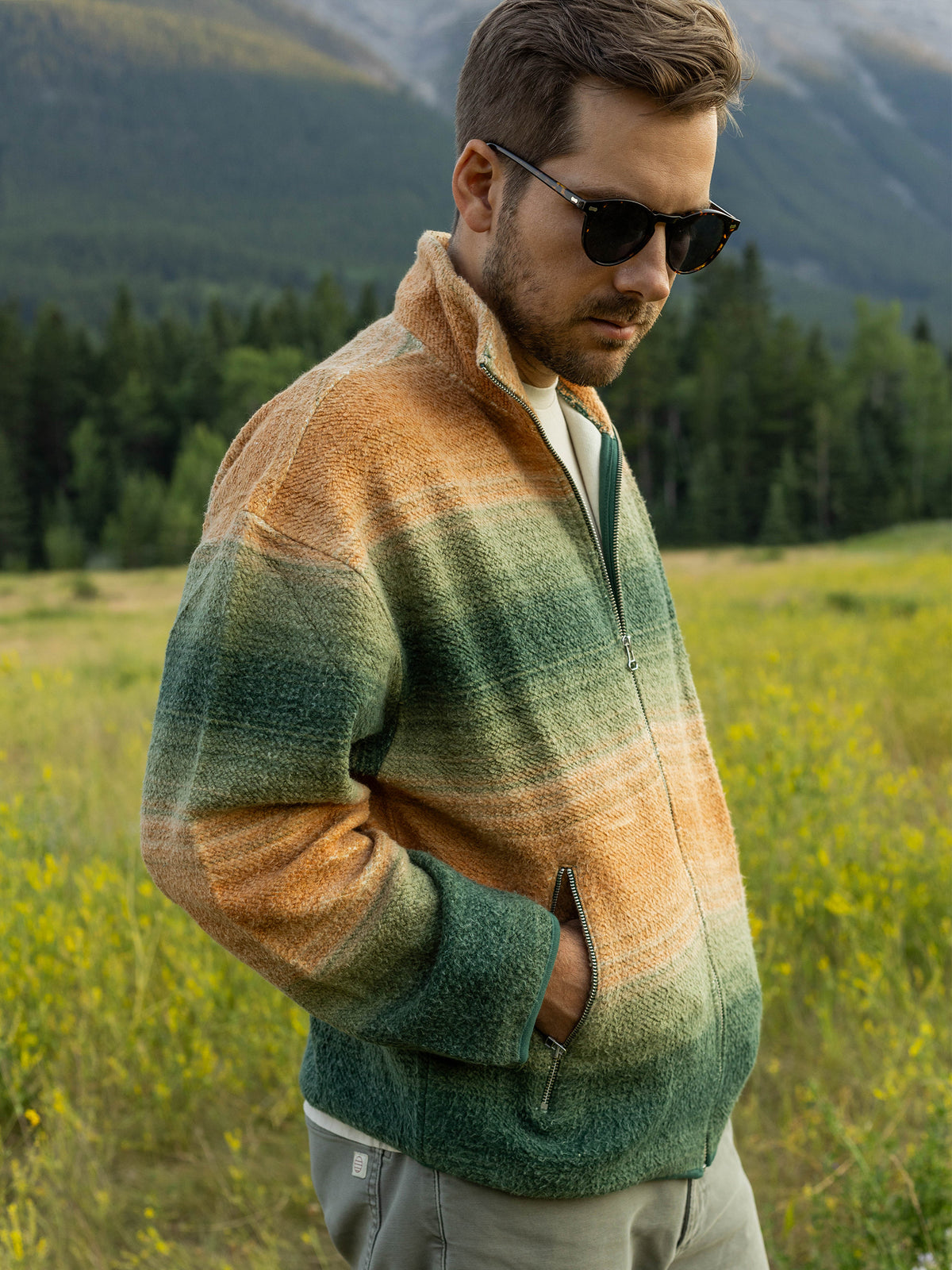 Autumn Ombre Sherpa Jacket