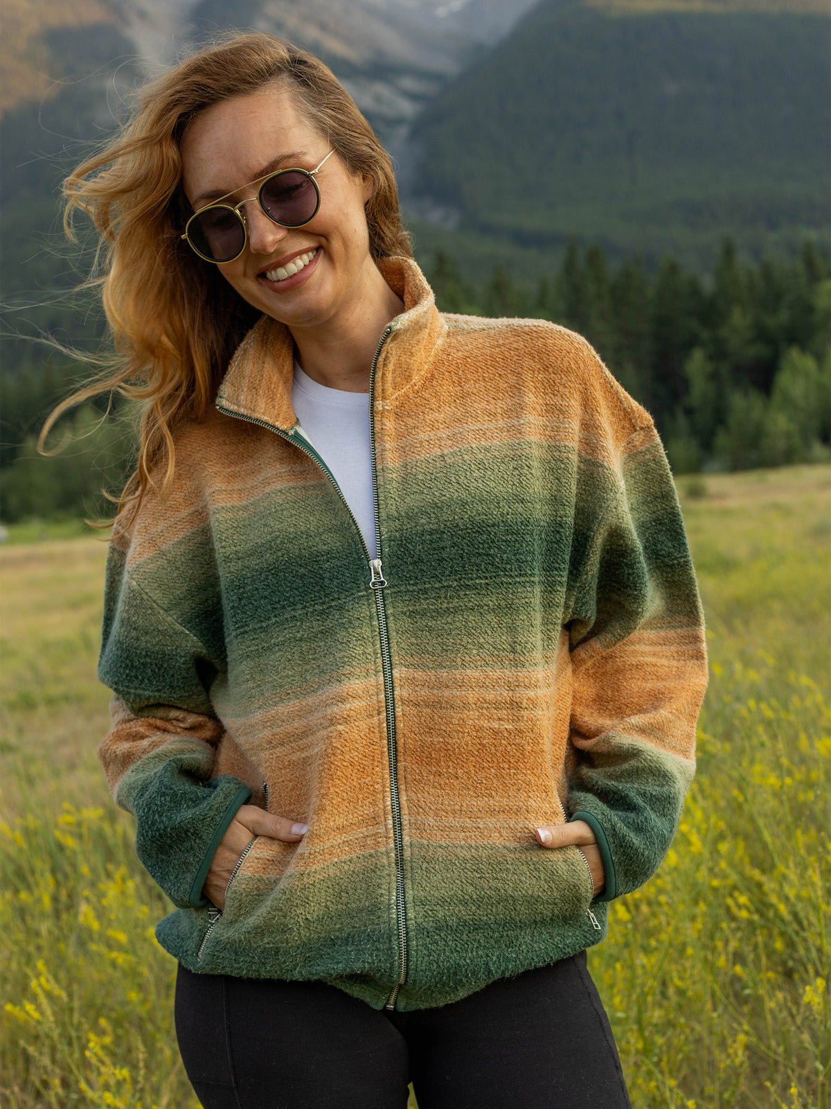 Autumn Ombre Sherpa Jacket