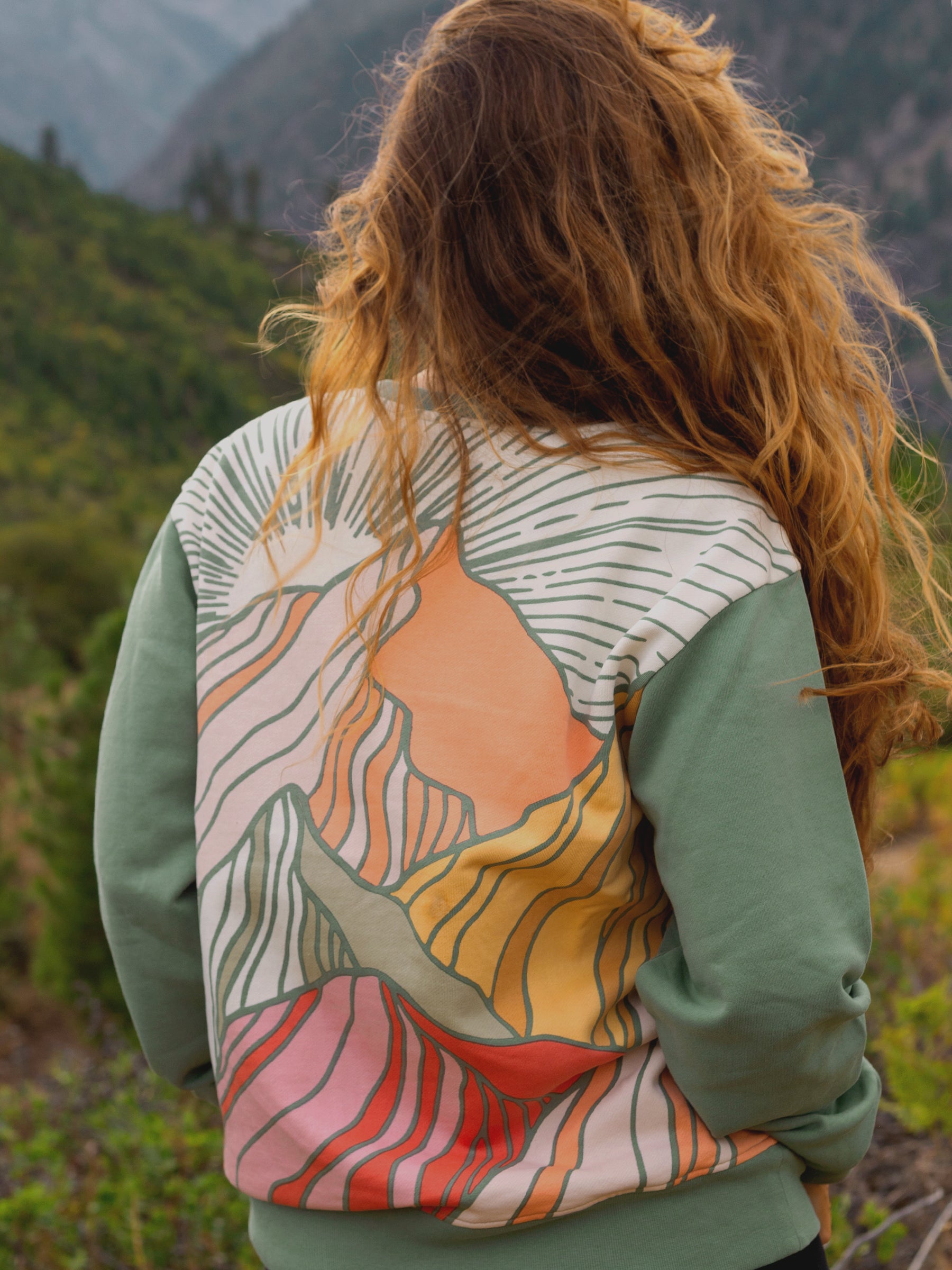 Alpenglow Pullover, a Organic Sweatshirt by Happy Earth Apparel