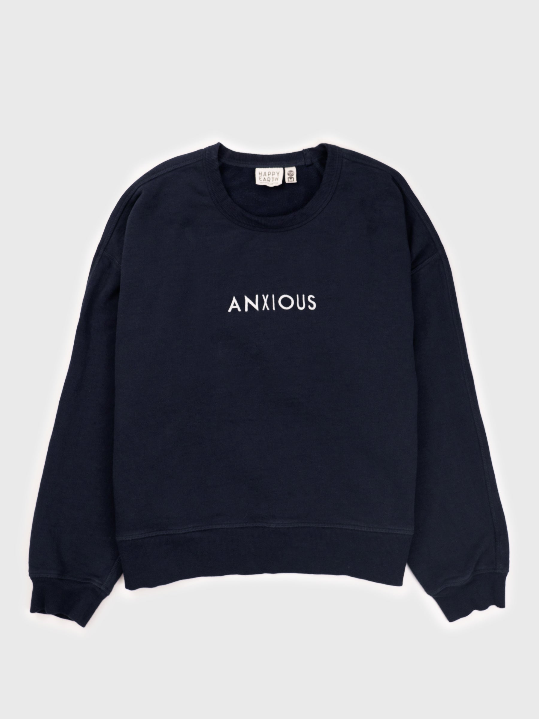 ANXIOUS Embroidered Organic Pullover