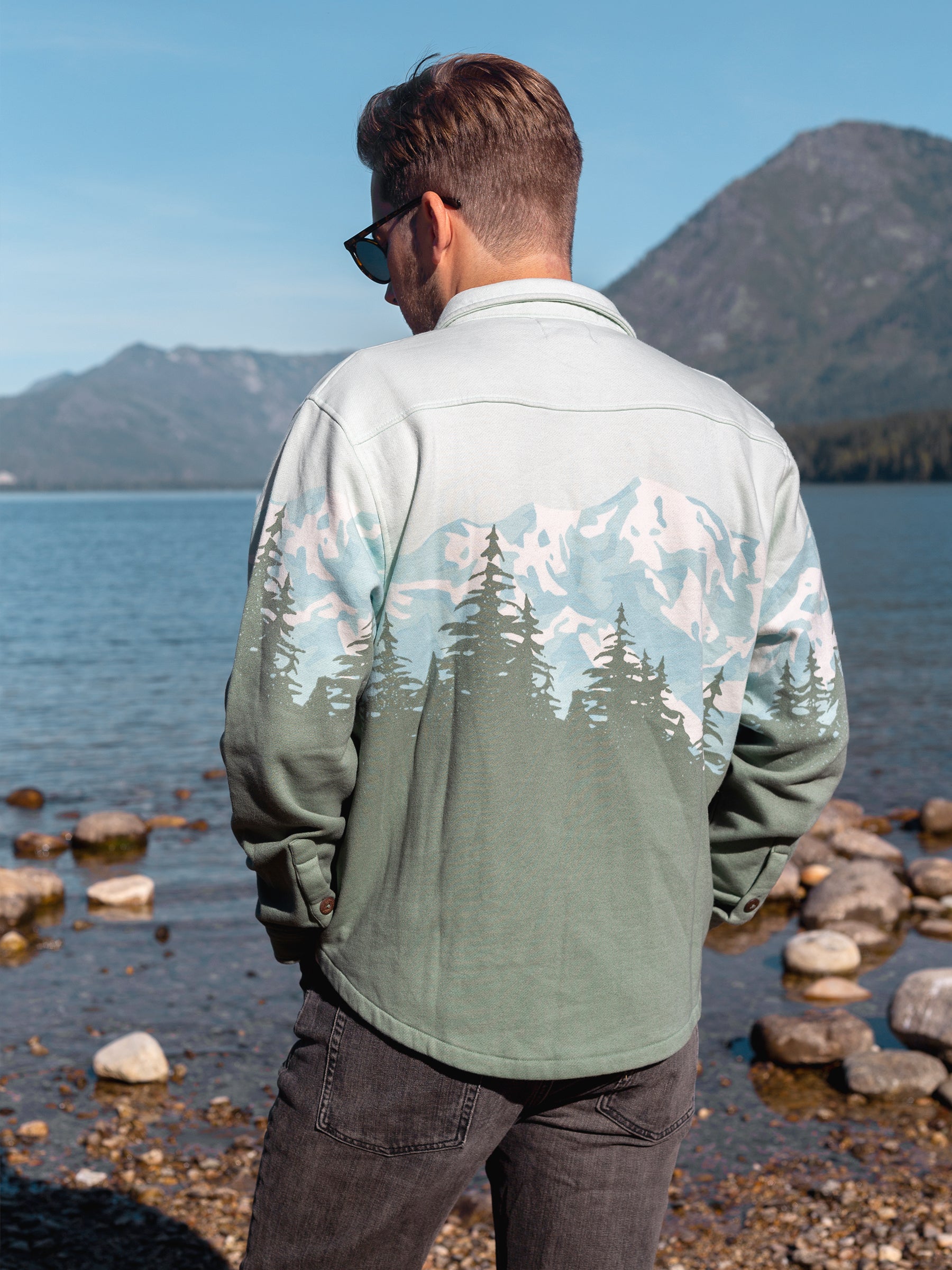 Cascadia Fleece Blanket Shirt, a Organic Jacket by Happy Earth Apparel