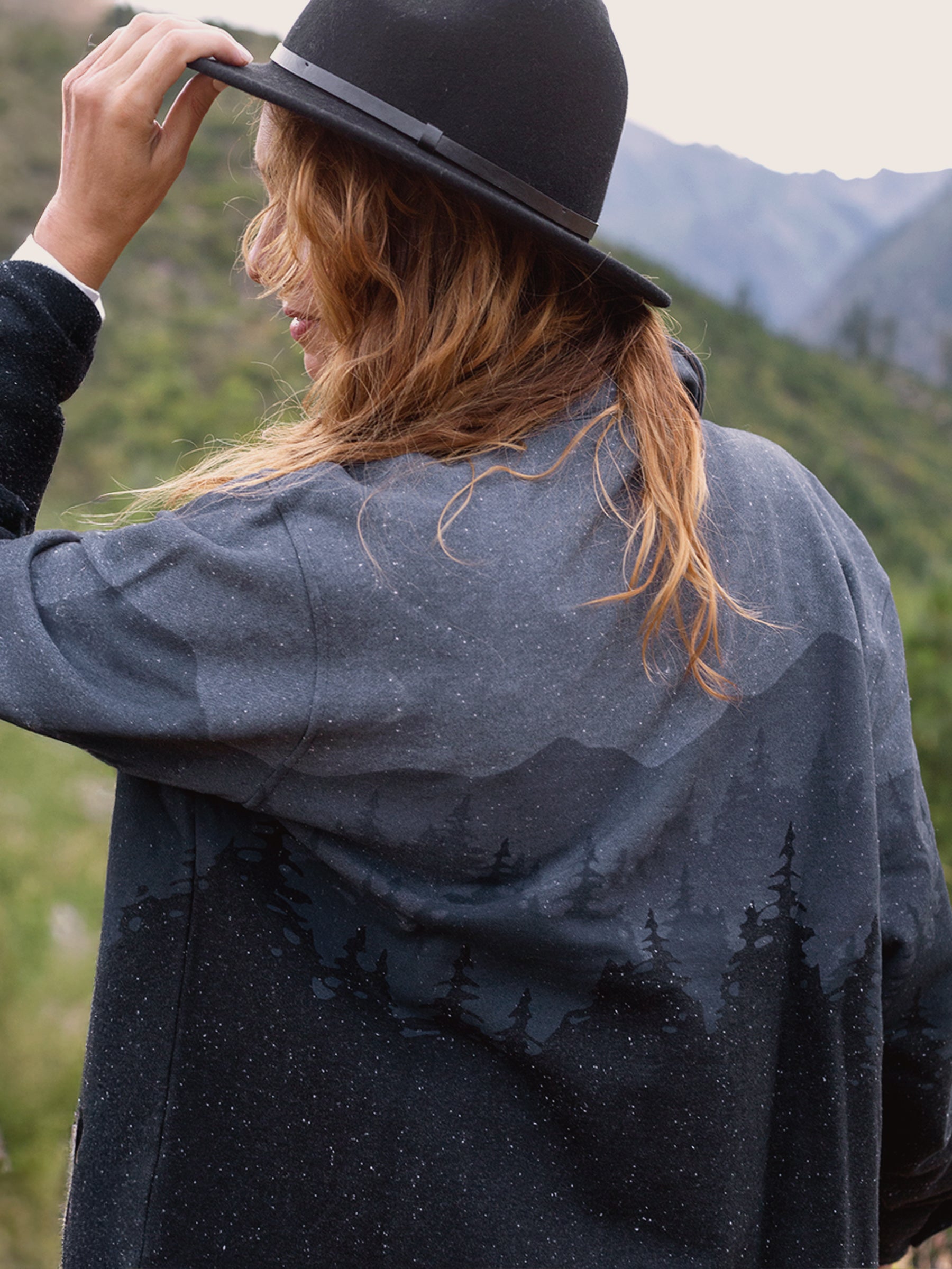 Dark Frost Blanket Shirt, a Organic Jacket by Happy Earth Apparel