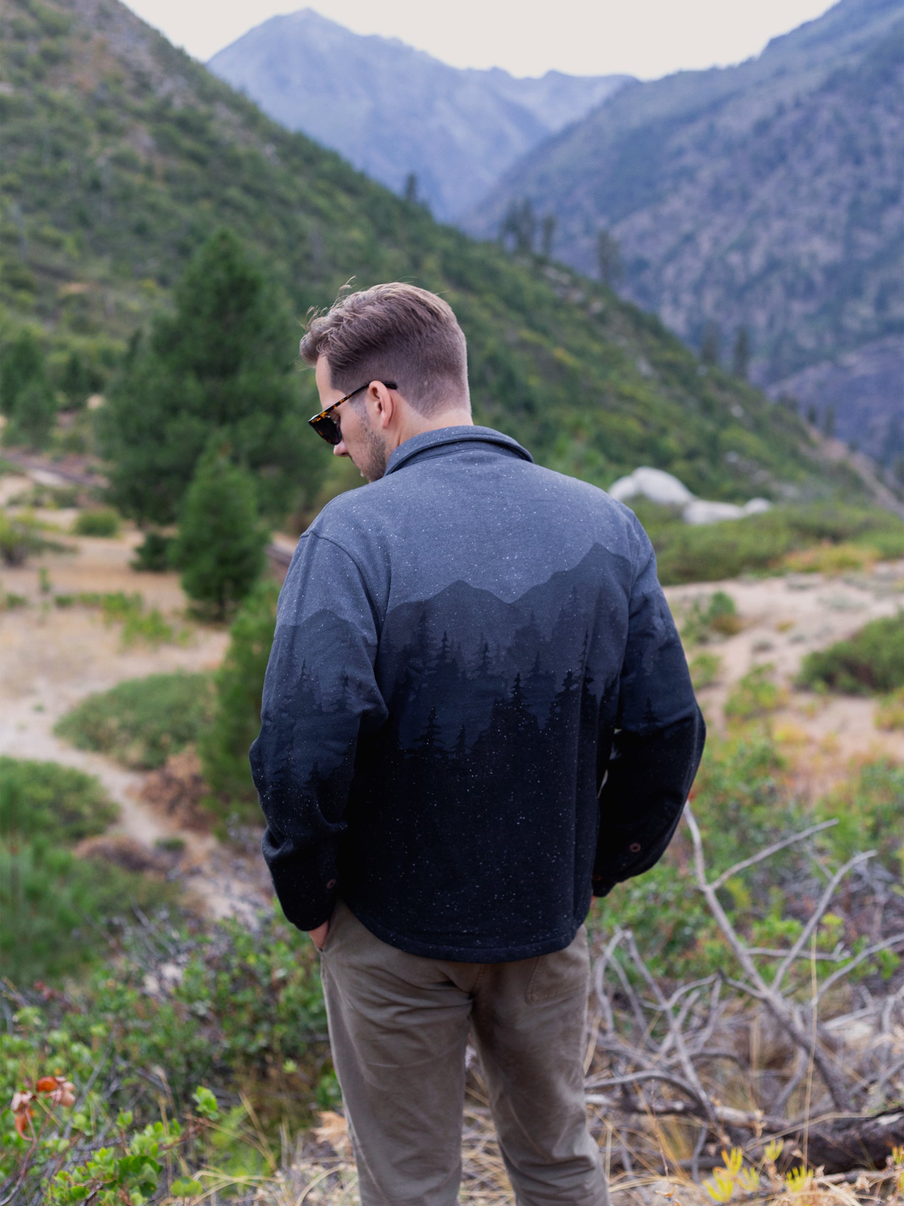 Dark Frost Blanket Shirt, a Organic Jacket by Happy Earth Apparel