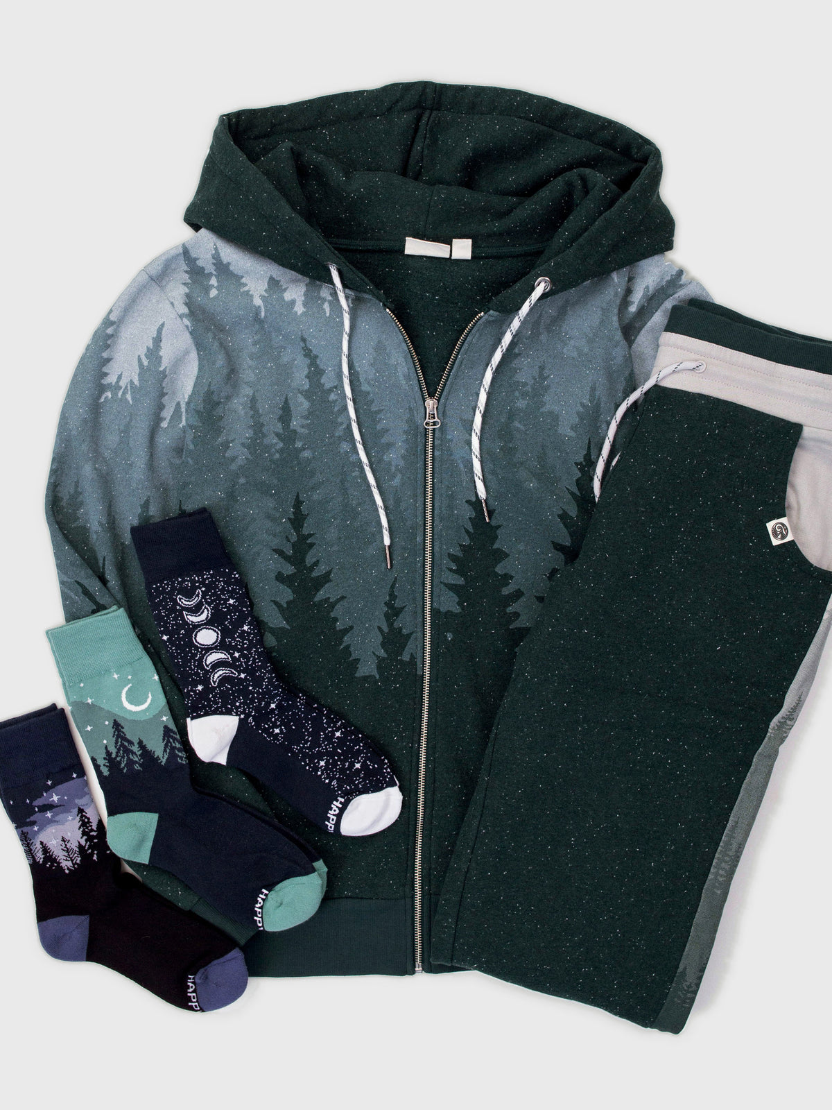 Misty Forest Zip Hoodie Bundle