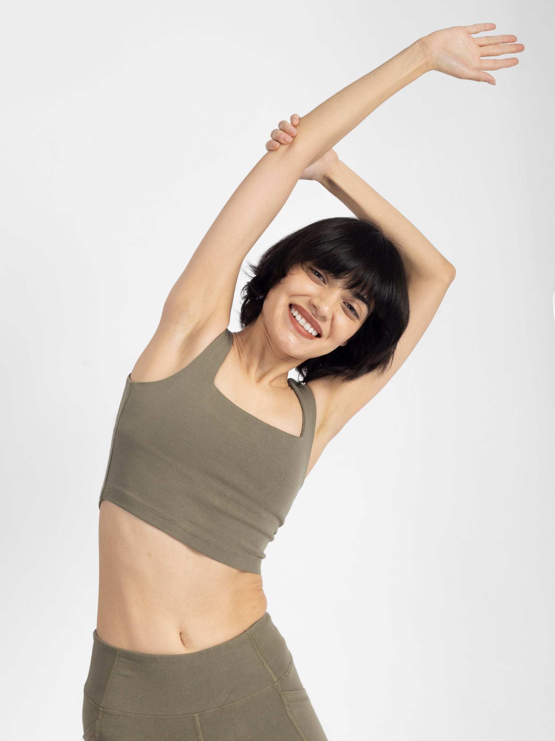 PlantTec™ Organic Built-in Bra Tank | Cypress