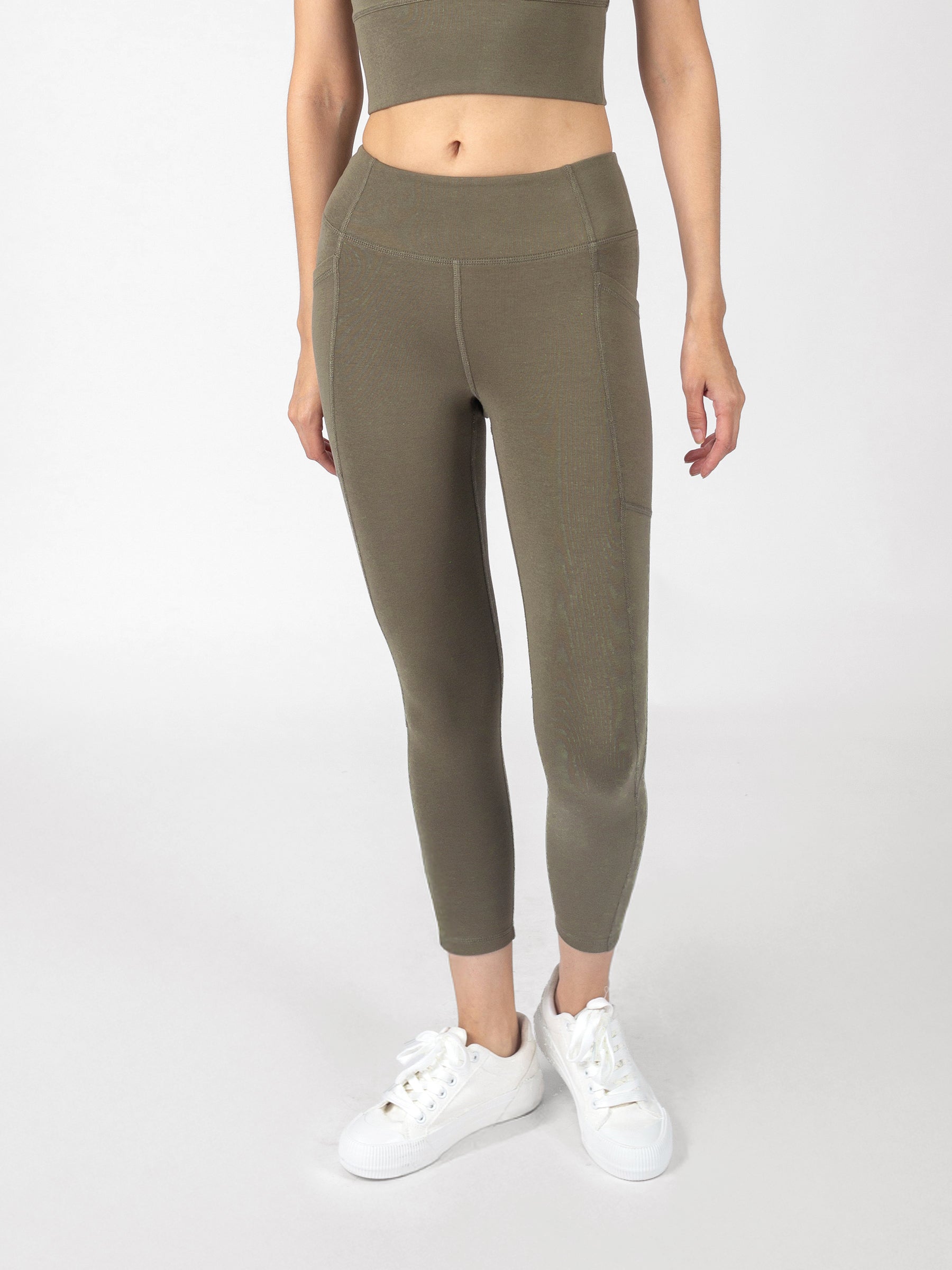 PlantTec™ Organic Crop/Petite Leggings | Cypress