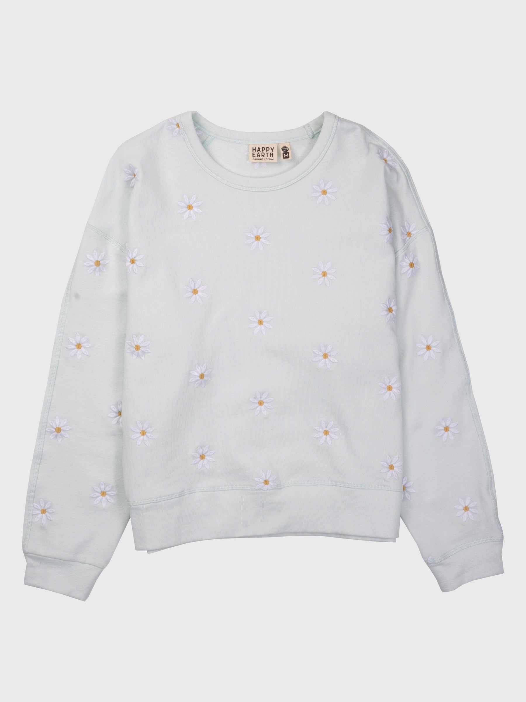 DAISIES Embroidered Organic Pullover