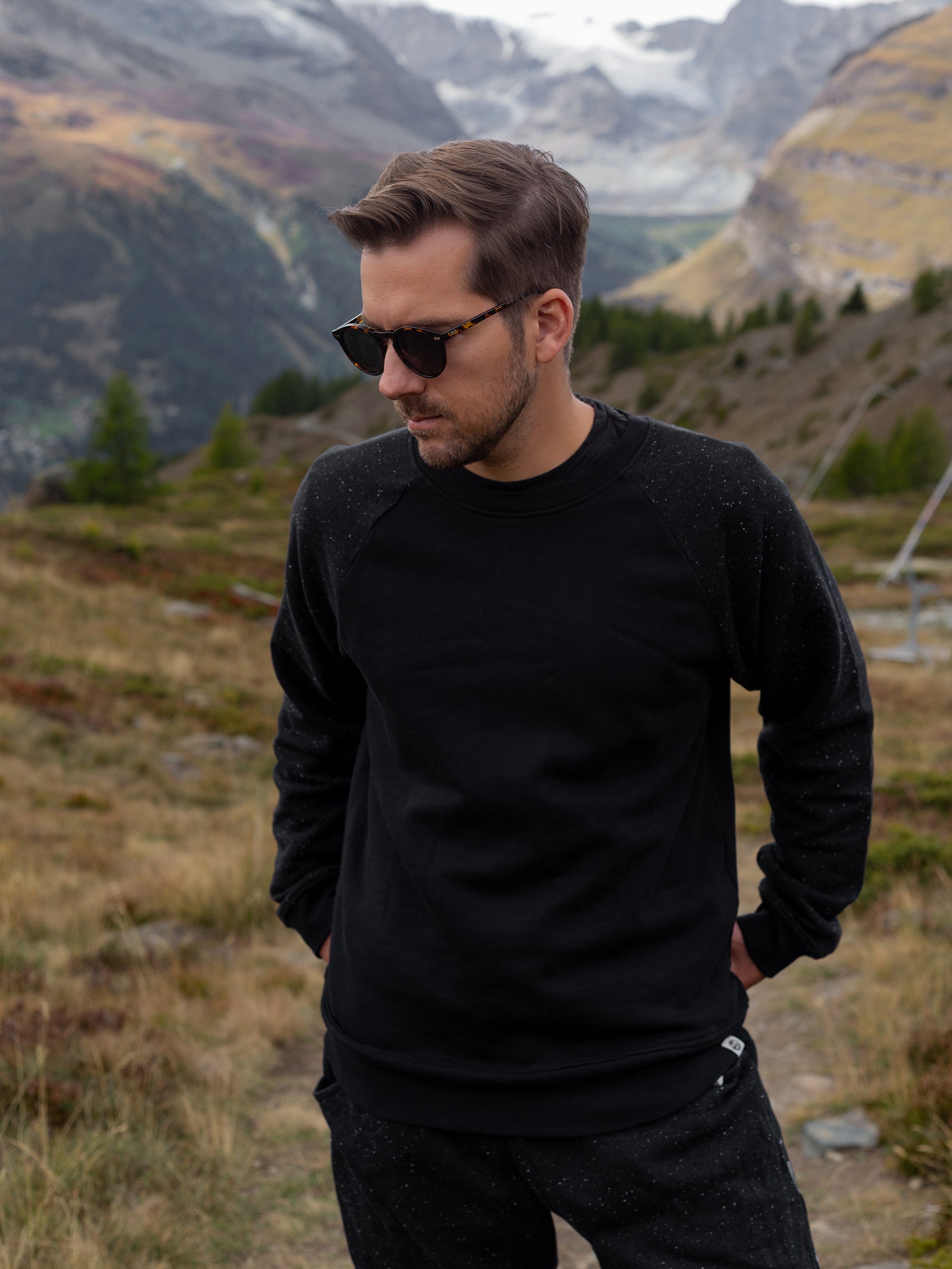 Dark Side Raglan Pullover, a Organic Sweatshirt by Happy Earth Apparel
