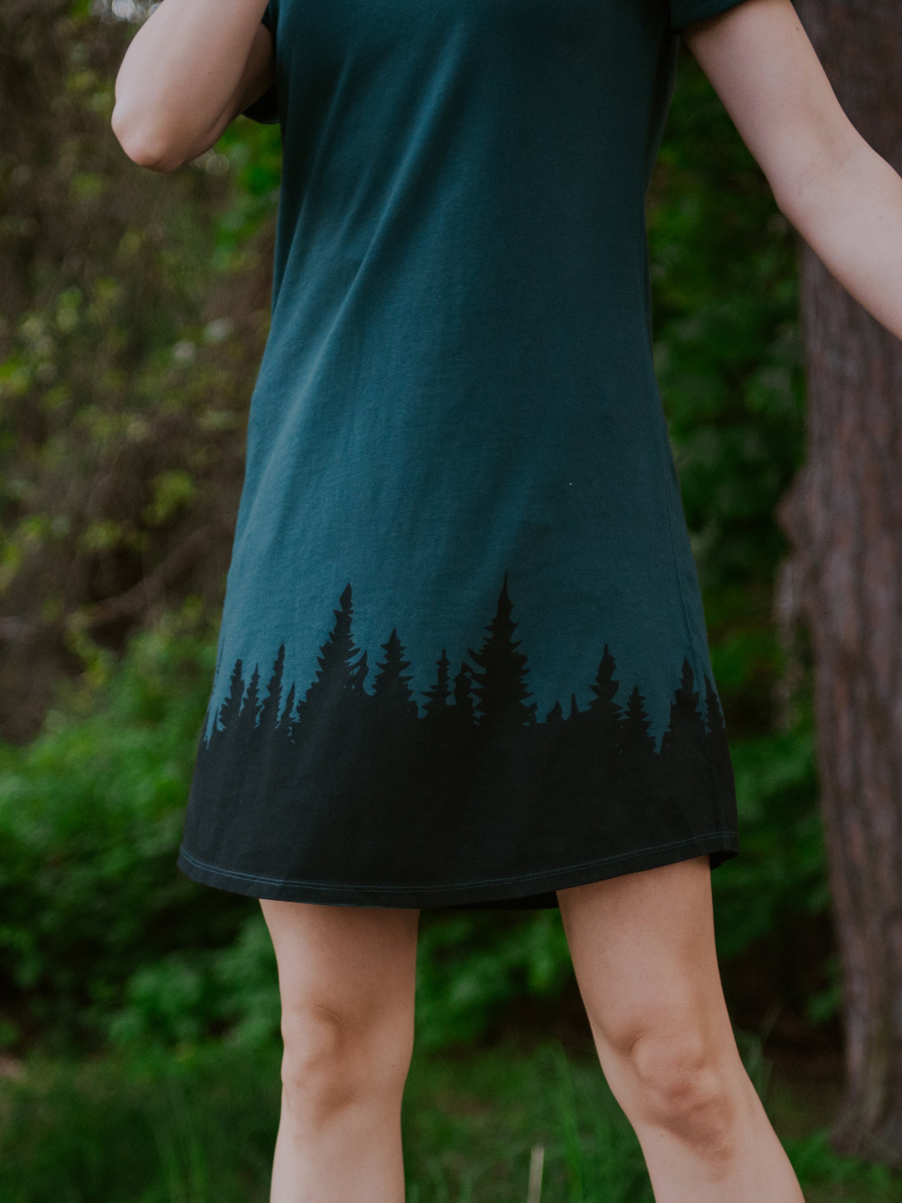 Forest Flow T-Shirt Dress