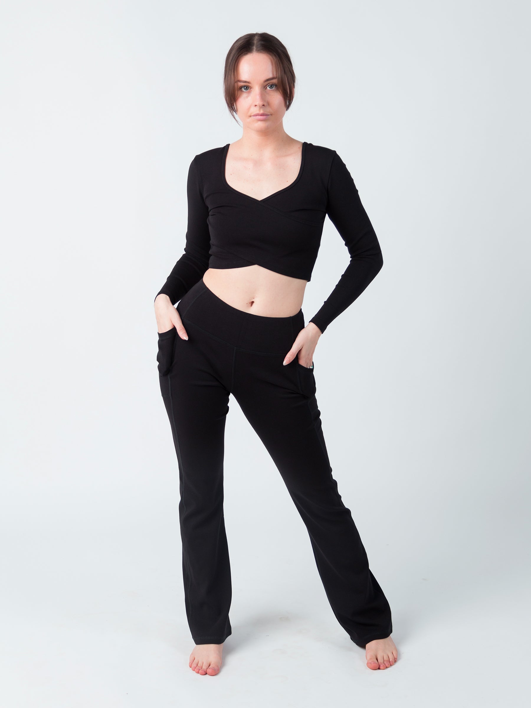 PlantTec™ Flare Leggings | Eclipse, a Organic Activewear by Happy Earth Apparel