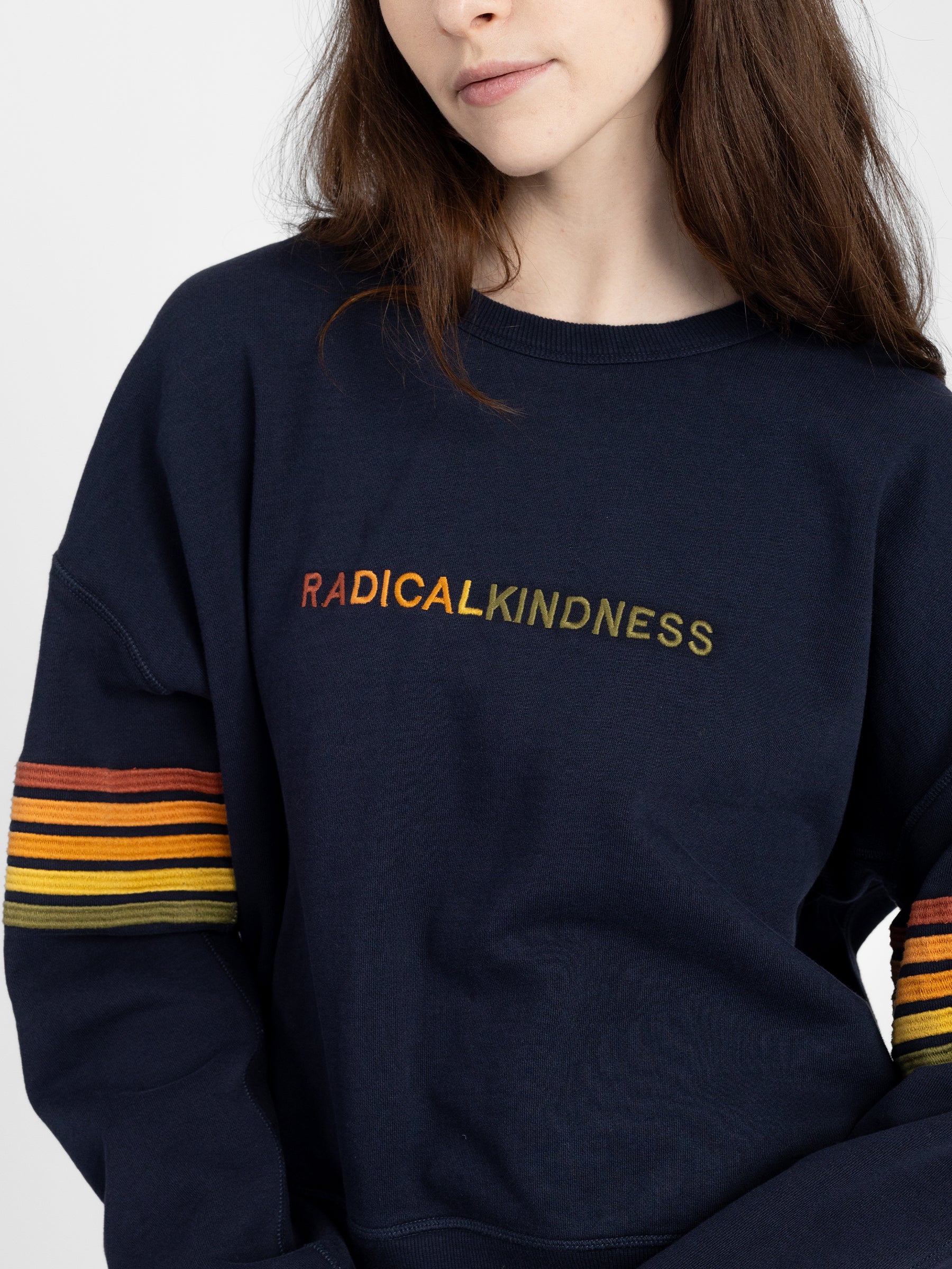 RADICAL KINDNESS Embroidered Organic Pullover