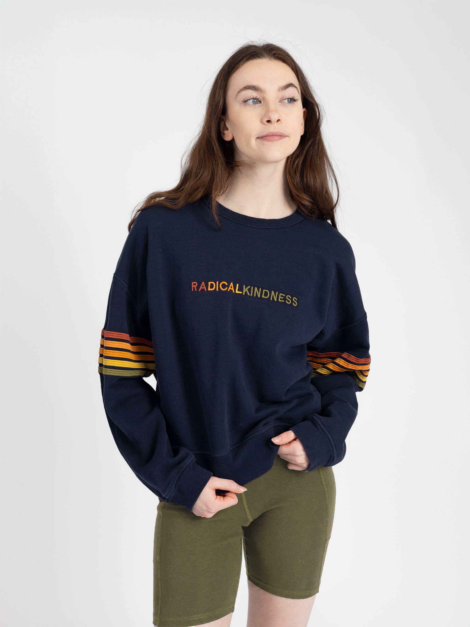 RADICAL KINDNESS Embroidered Organic Pullover