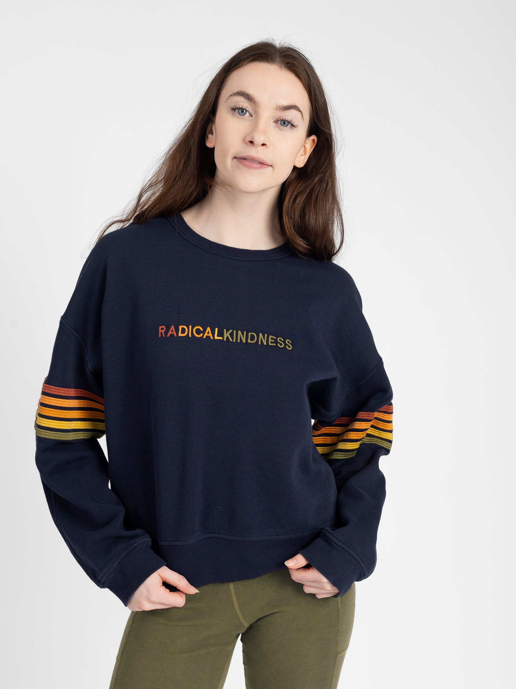 RADICAL KINDNESS Embroidered Organic Pullover
