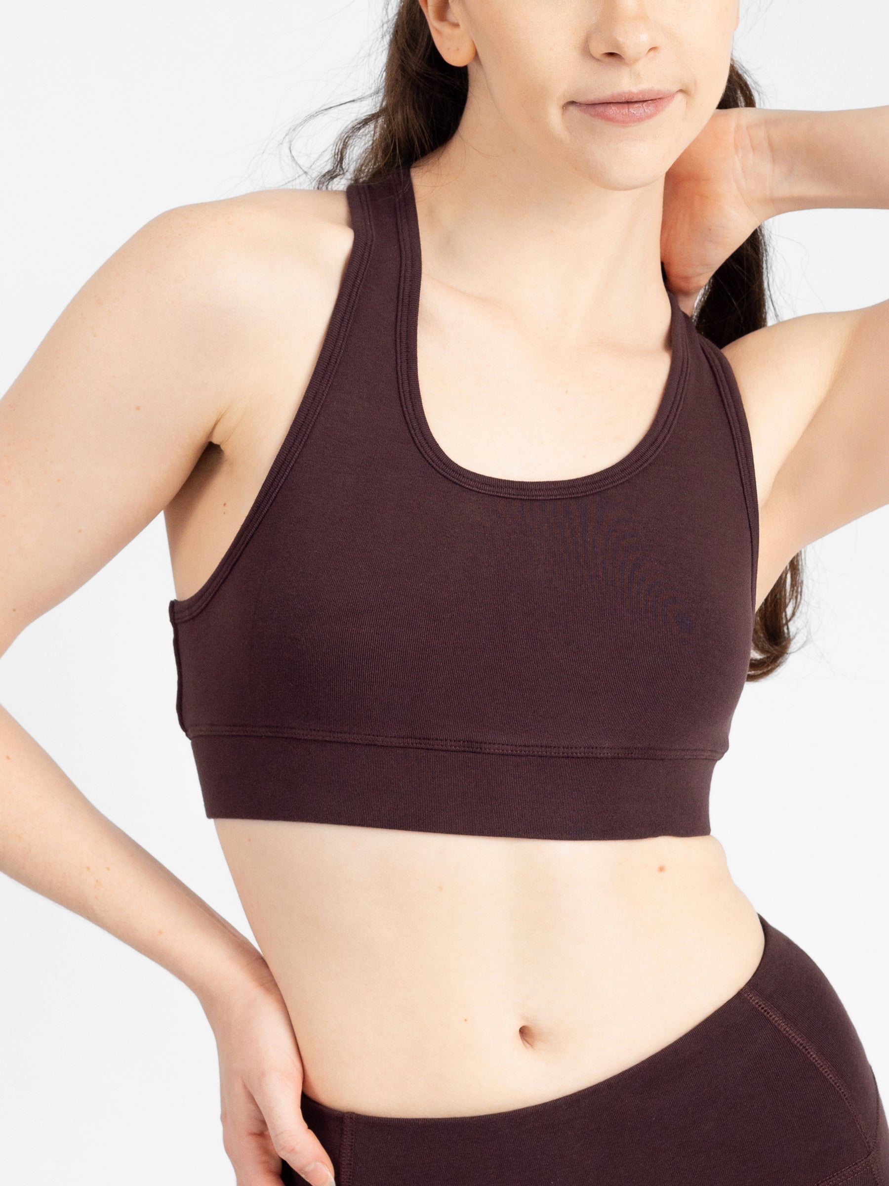 PlantTec™ Organic Sports Bra | Espresso