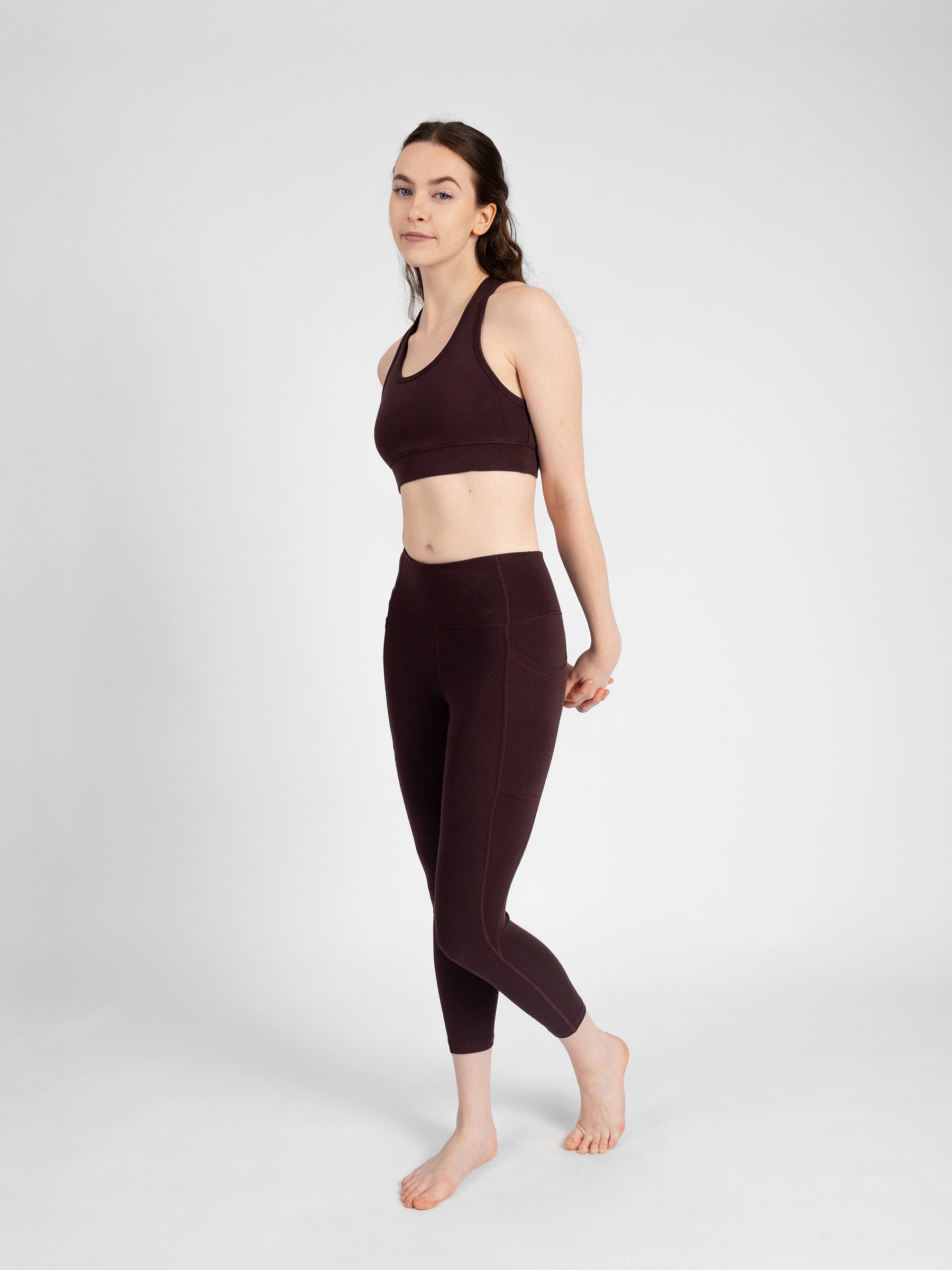 PlantTec™ Organic Crop/Petite Leggings | Espresso