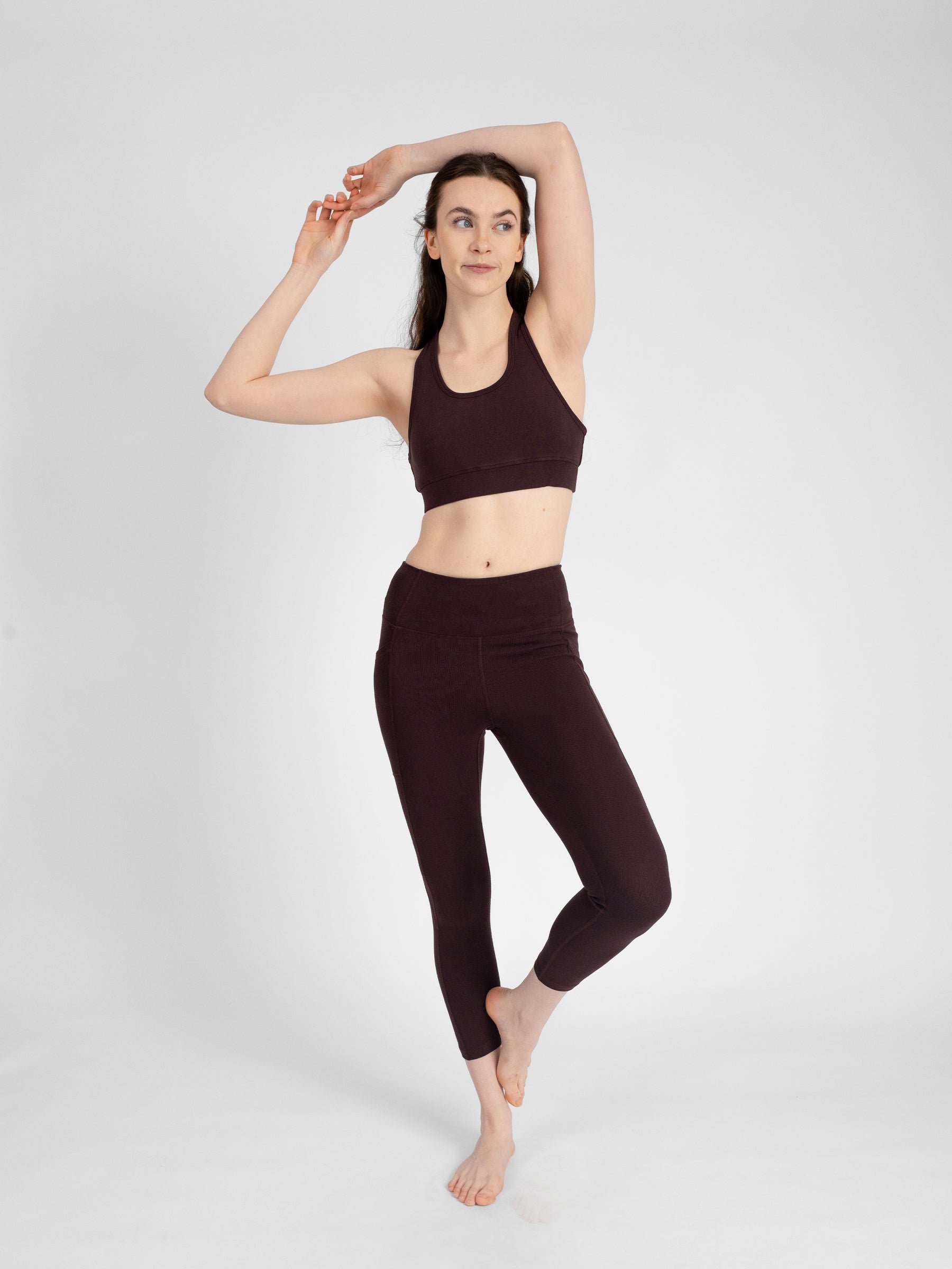 PlantTec™ Organic Crop/Petite Leggings | Espresso