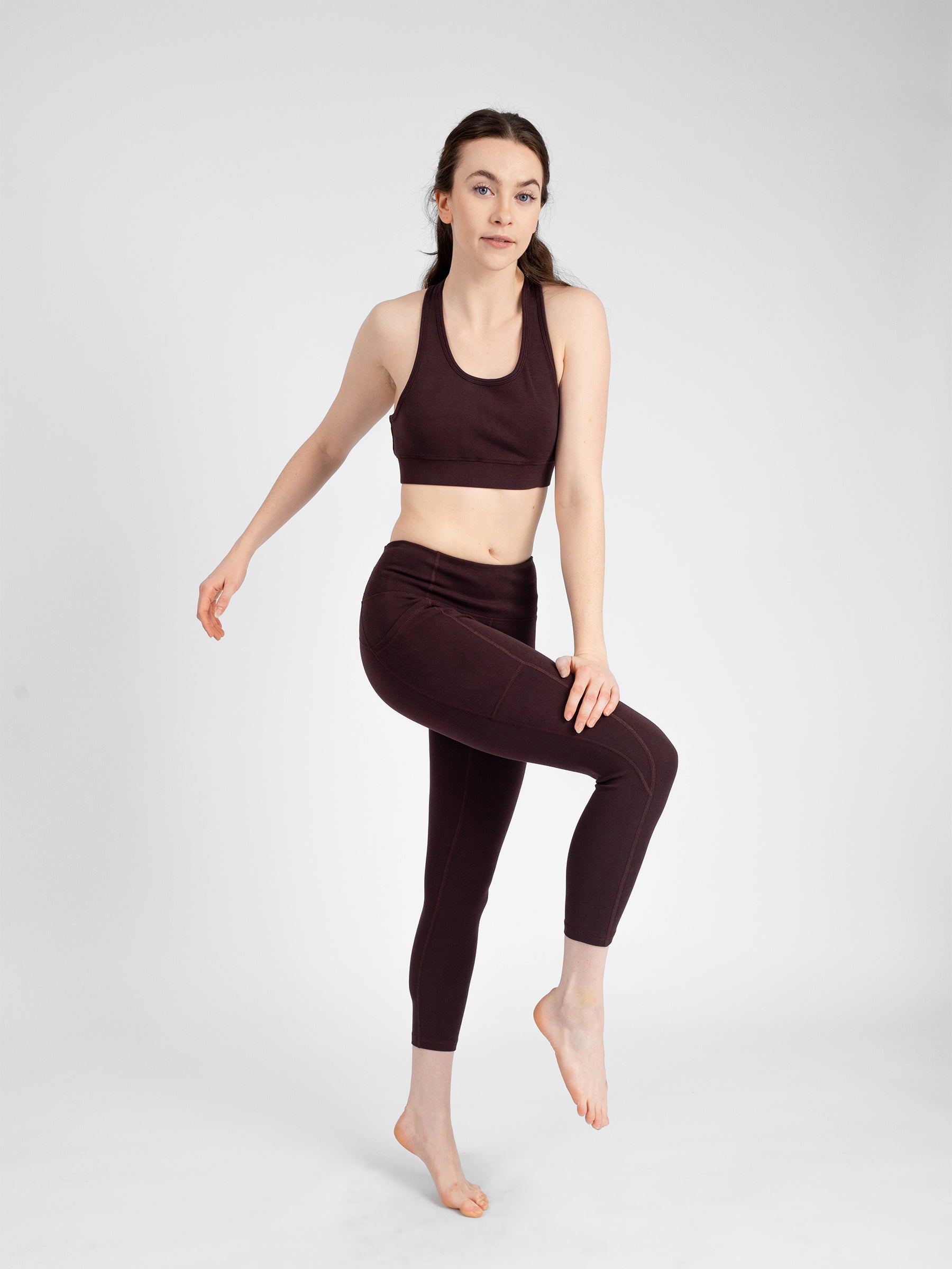 PlantTec™ Organic Crop/Petite Leggings | Espresso