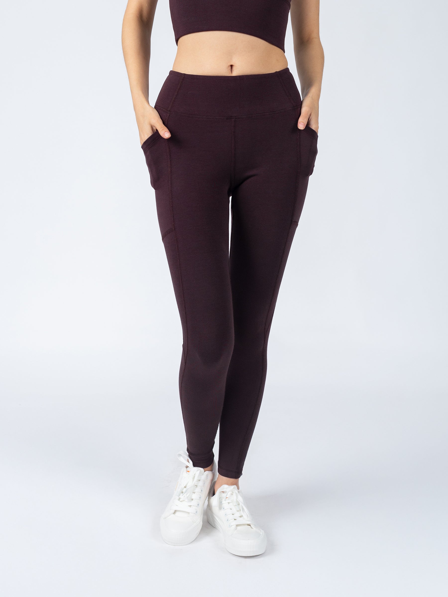 PlantTec™ Organic Leggings | Espresso, a Organic Activewear by Happy Earth Apparel
