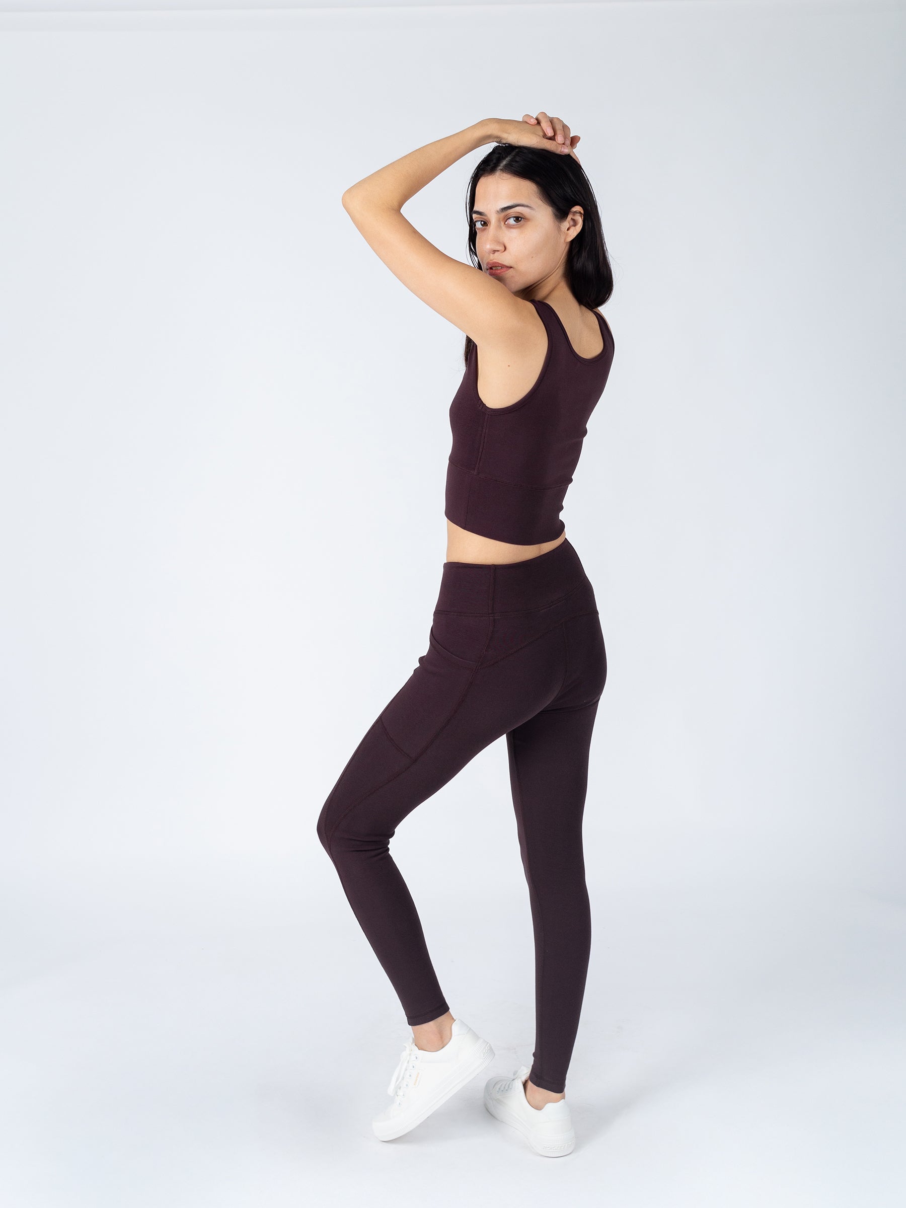 PlantTec™ Organic Leggings | Espresso, a Organic Activewear by Happy Earth Apparel