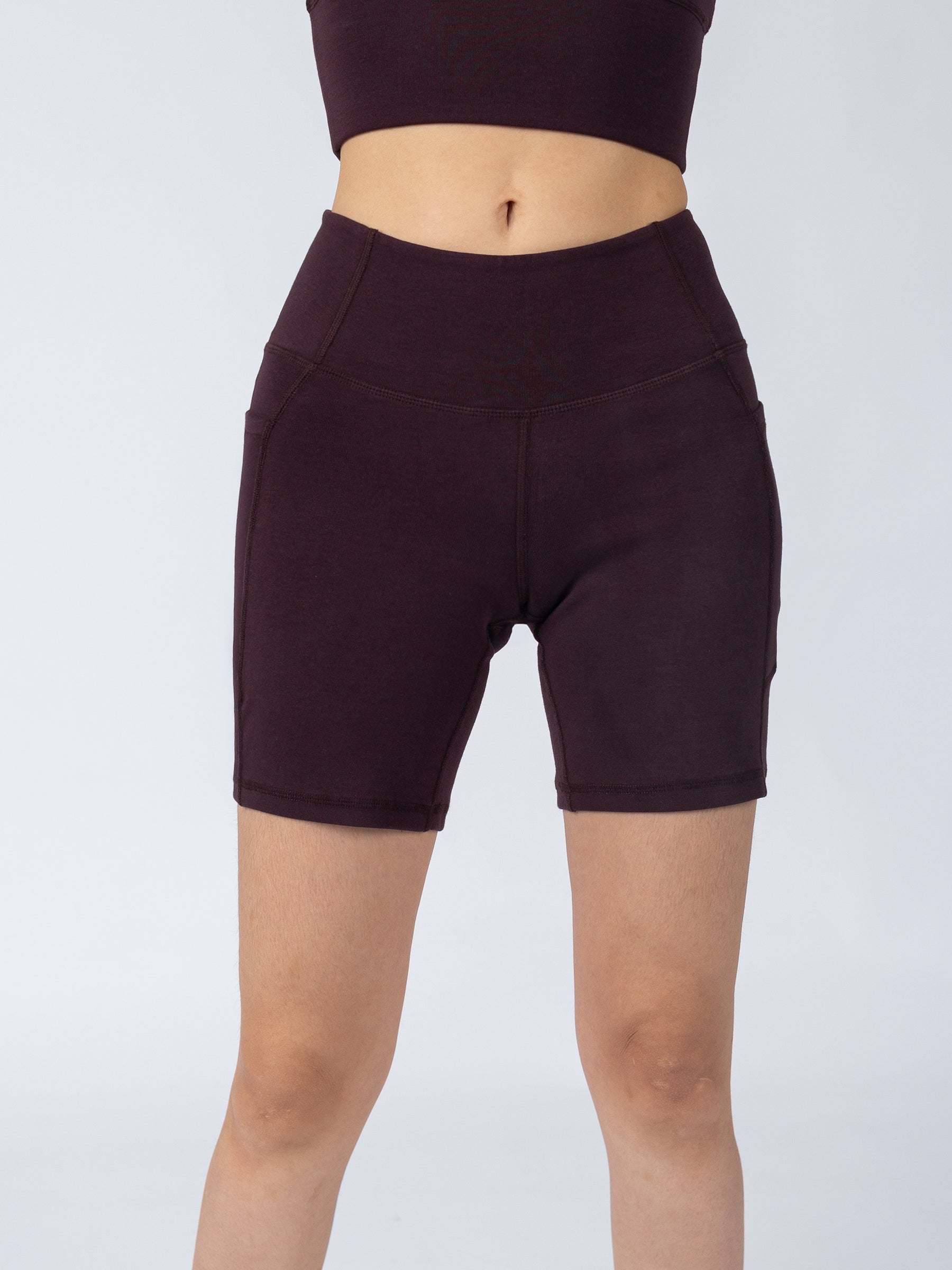PlantTec™ Organic Shorts | Espresso, a Organic Activewear by Happy Earth Apparel