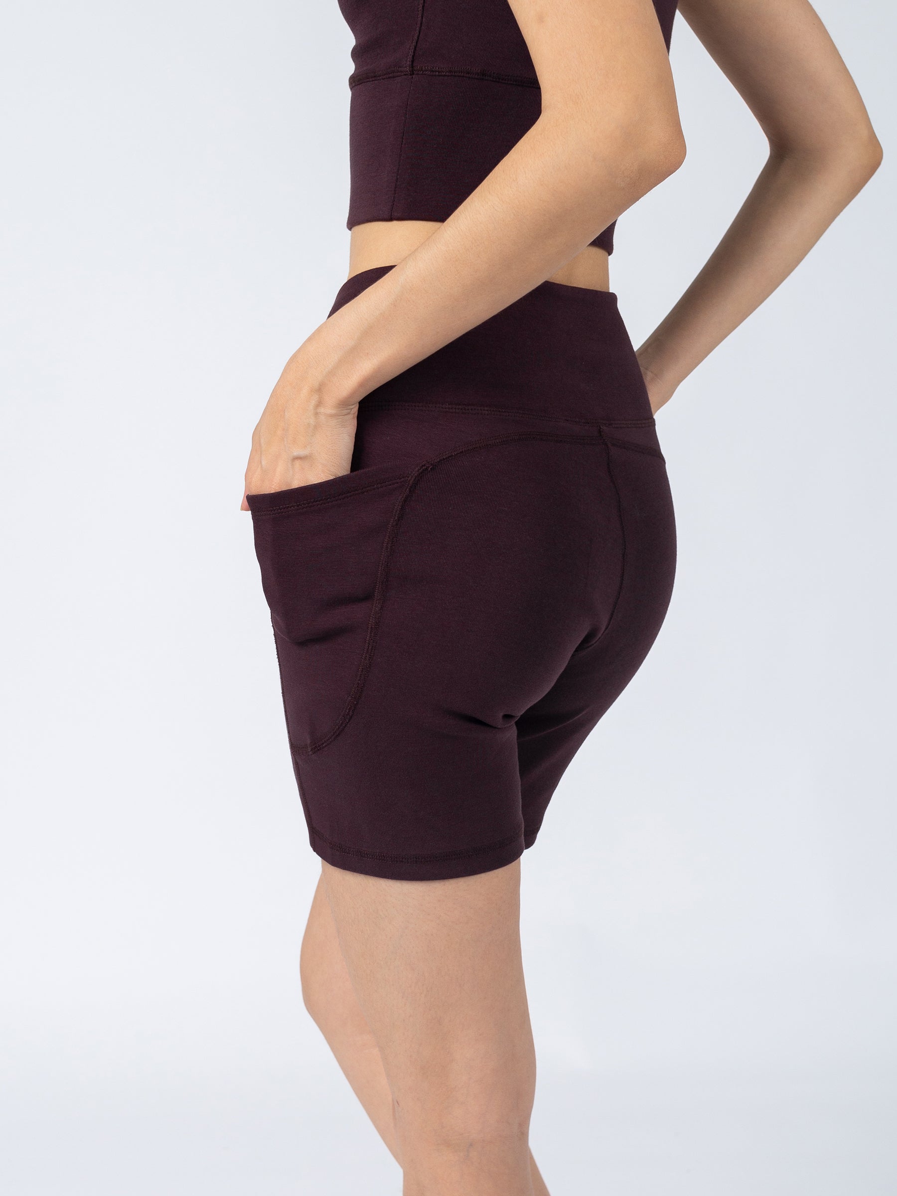 PlantTec™ Organic Shorts | Espresso, a Organic Activewear by Happy Earth Apparel