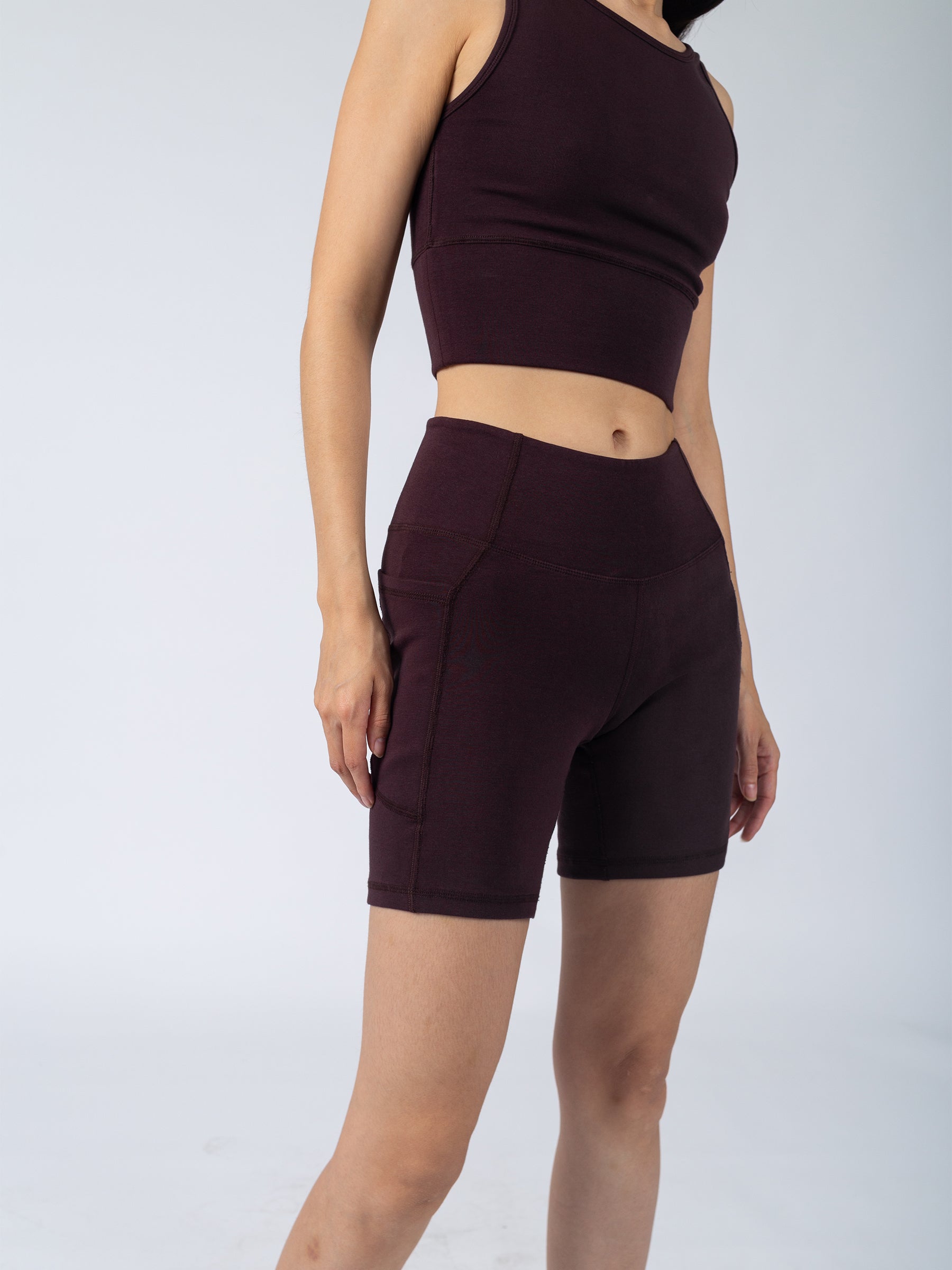 PlantTec™ Organic Shorts | Espresso, a Organic Activewear by Happy Earth Apparel