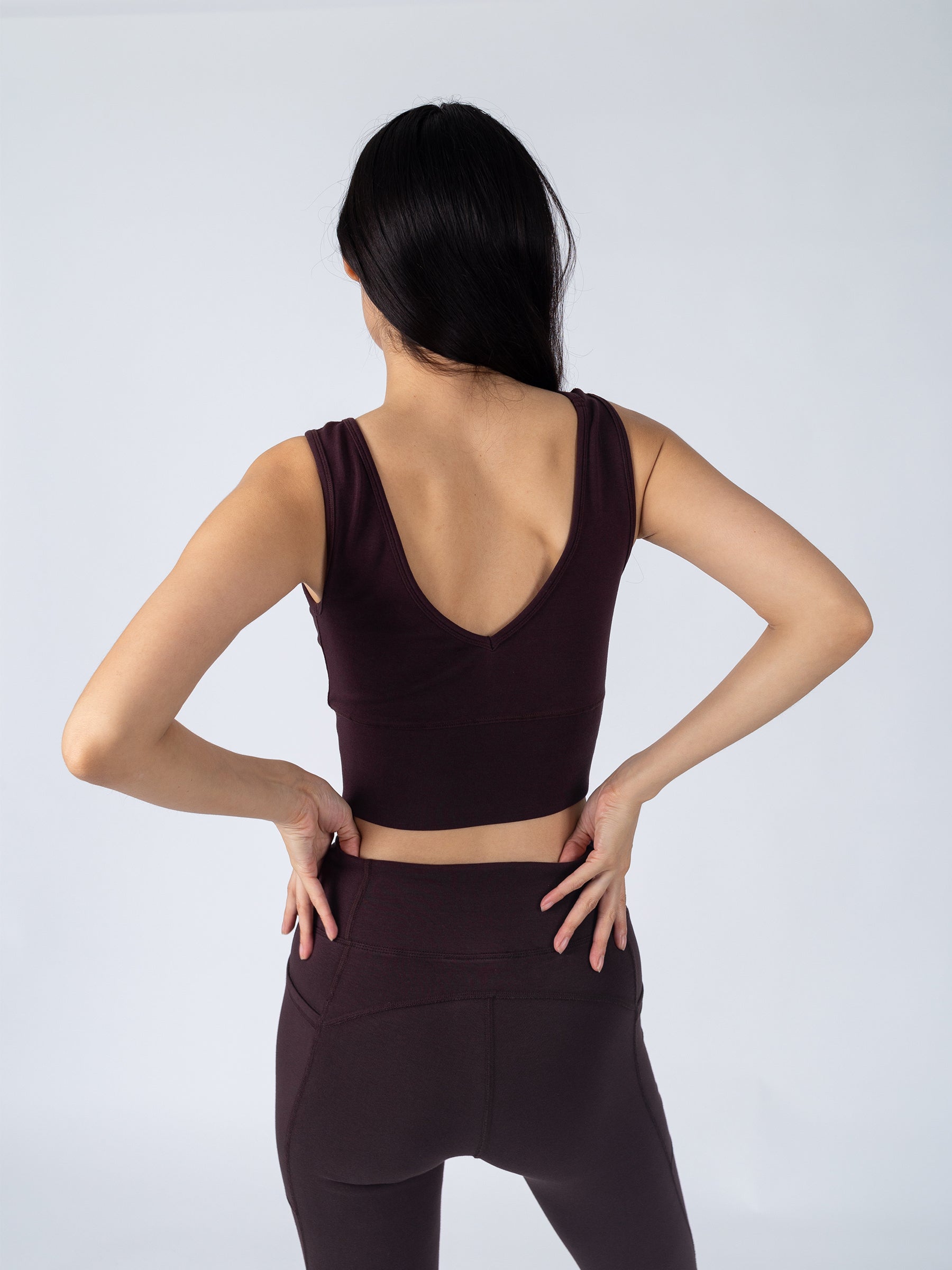 PlantTec™ Organic Reversible Tank | Espresso, a Organic Activewear by Happy Earth Apparel