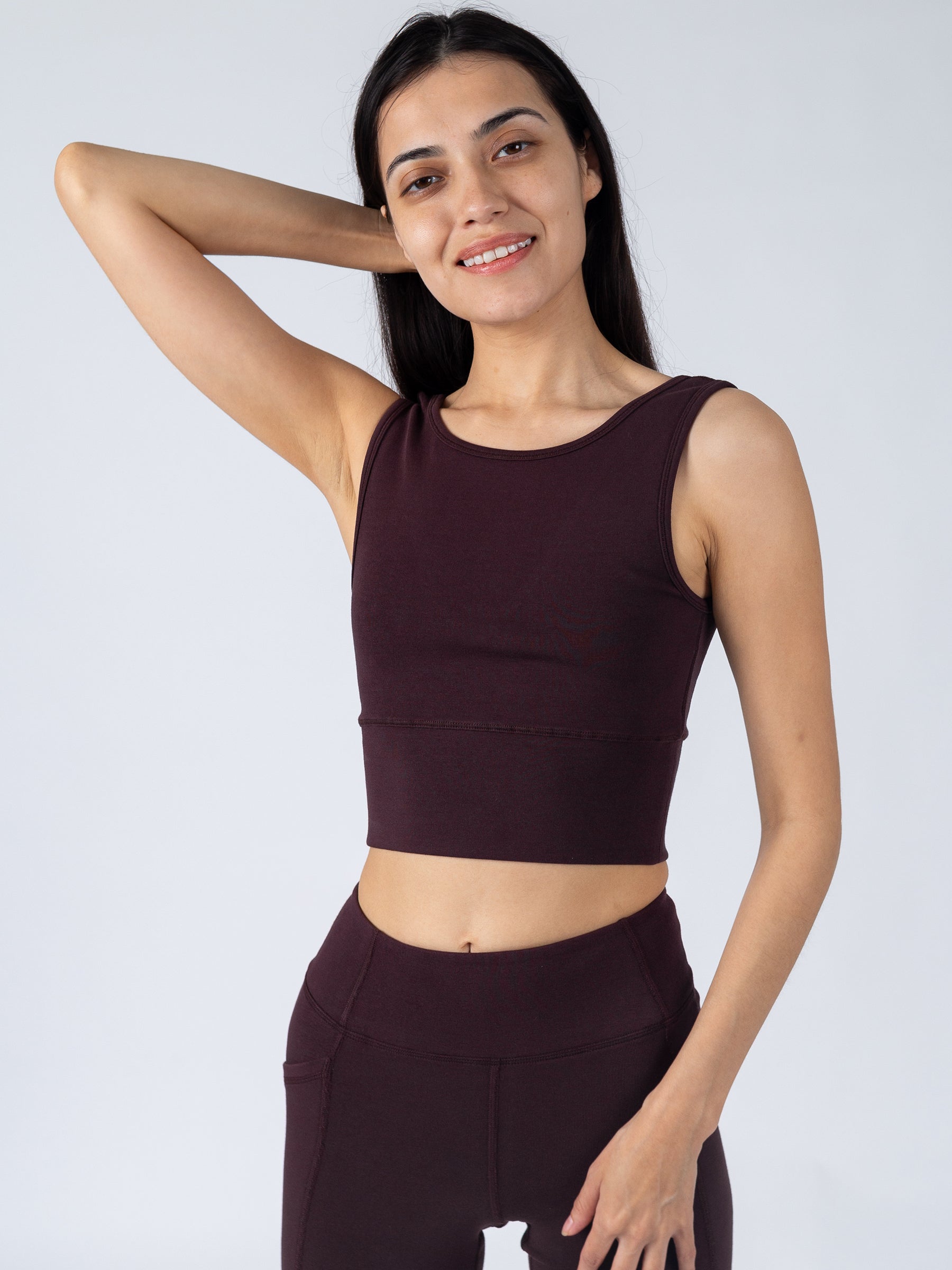 PlantTec™ Organic Reversible Tank | Espresso, a Organic Activewear by Happy Earth Apparel