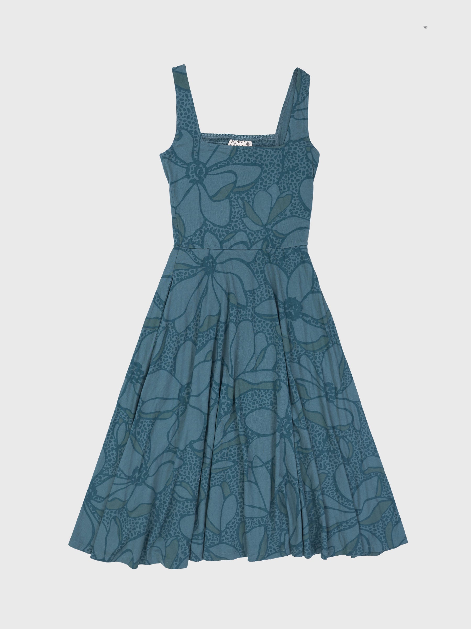 white christmas dresses Robbie Floral Midi Dress in Blue main image 0
