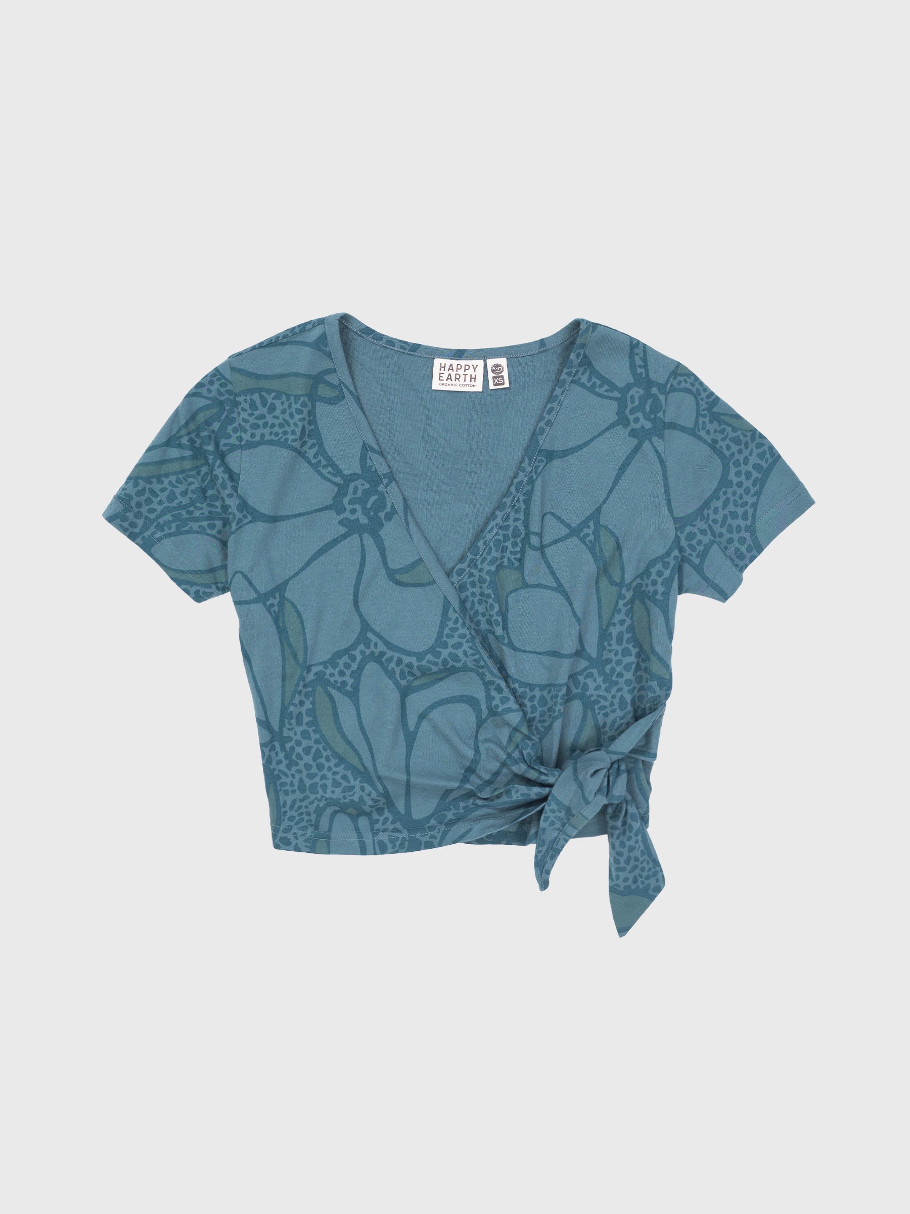 Women's Organic Wrap Crop Top | Oasis