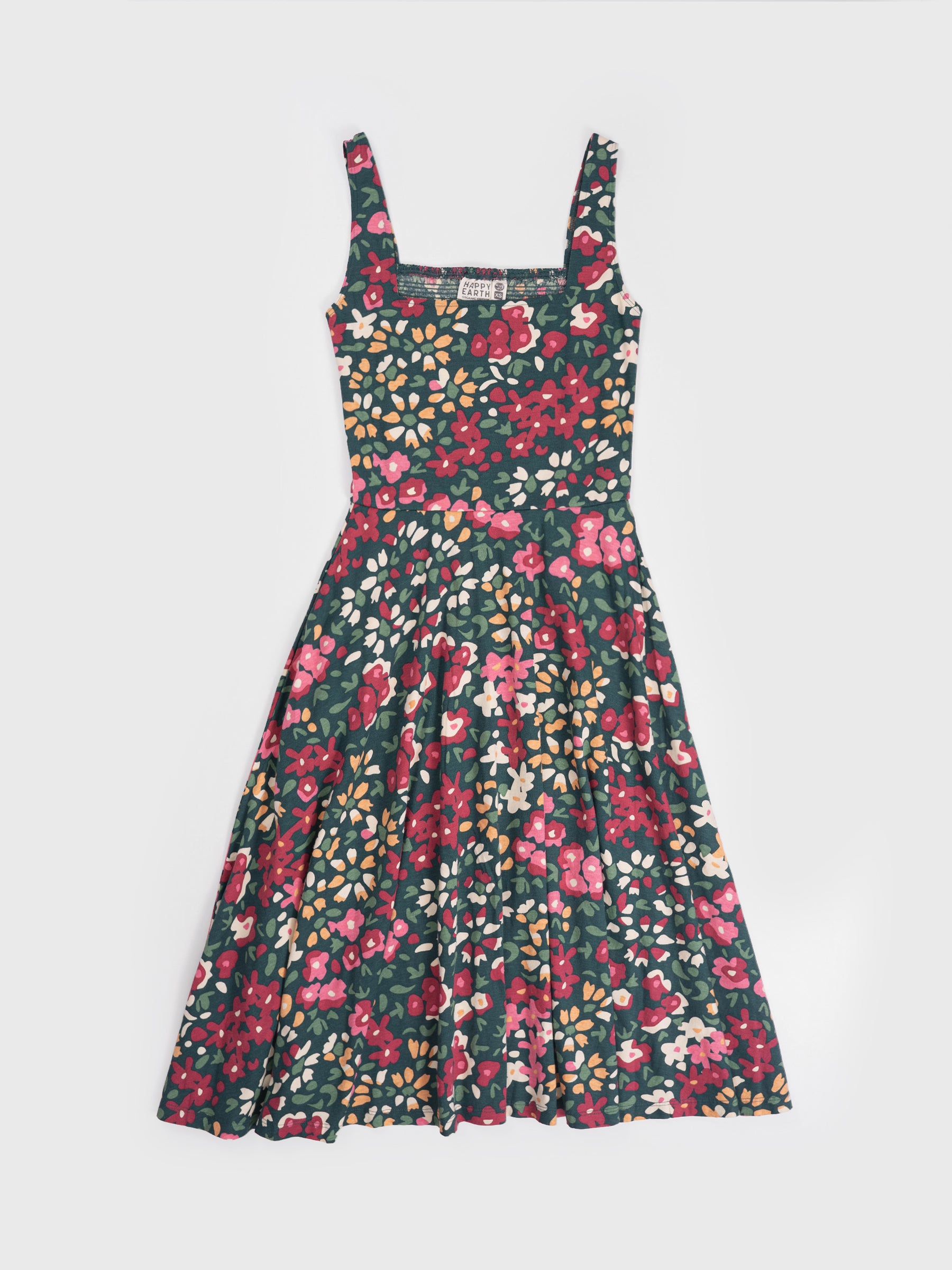 Women's Organic Cotton Midi Dress | Wildflowers Women's Organic Cotton Midi Dress | Wildflowers