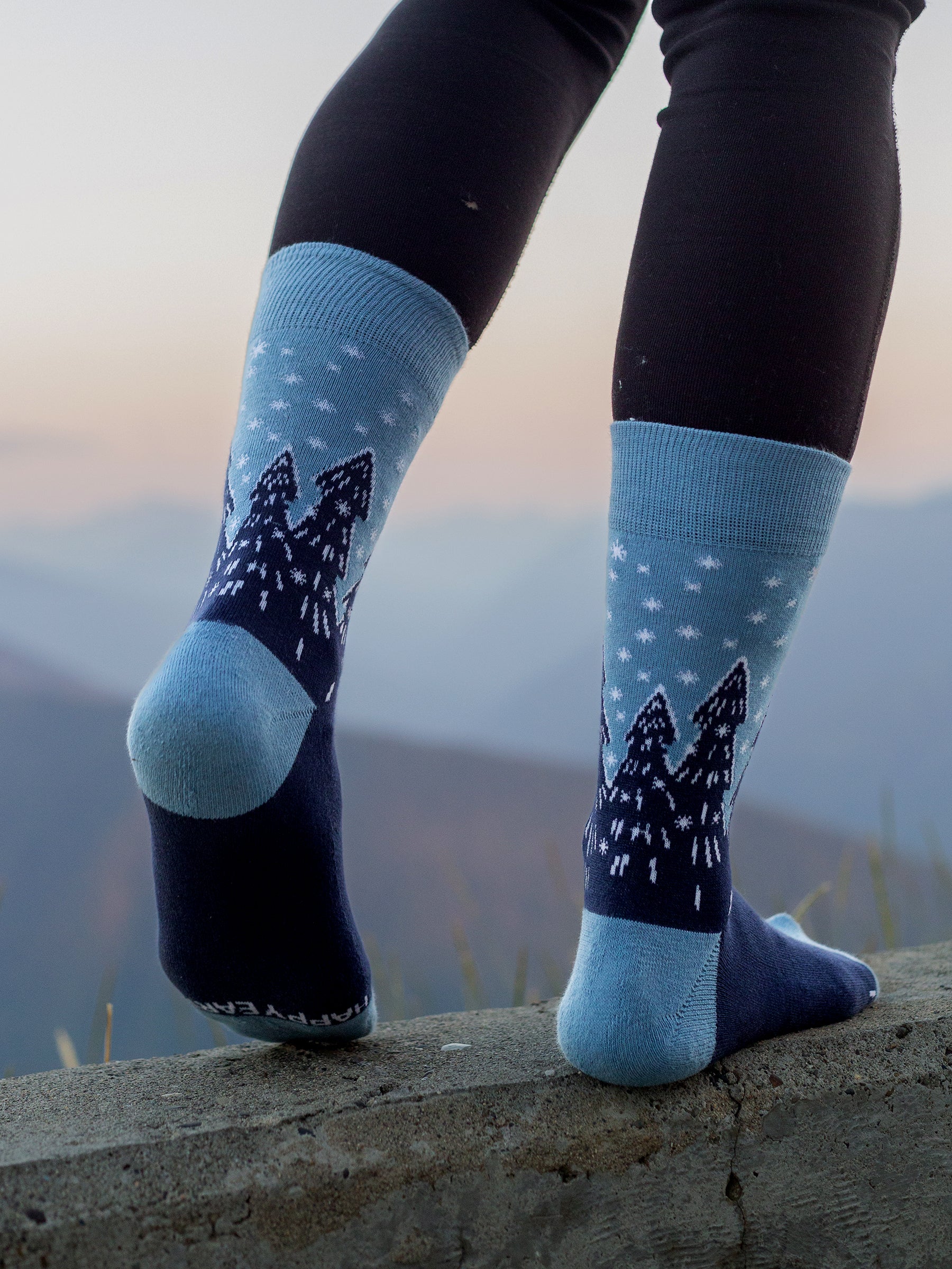 Forest Flurries Socks, a Organic Socks by Happy Earth Apparel