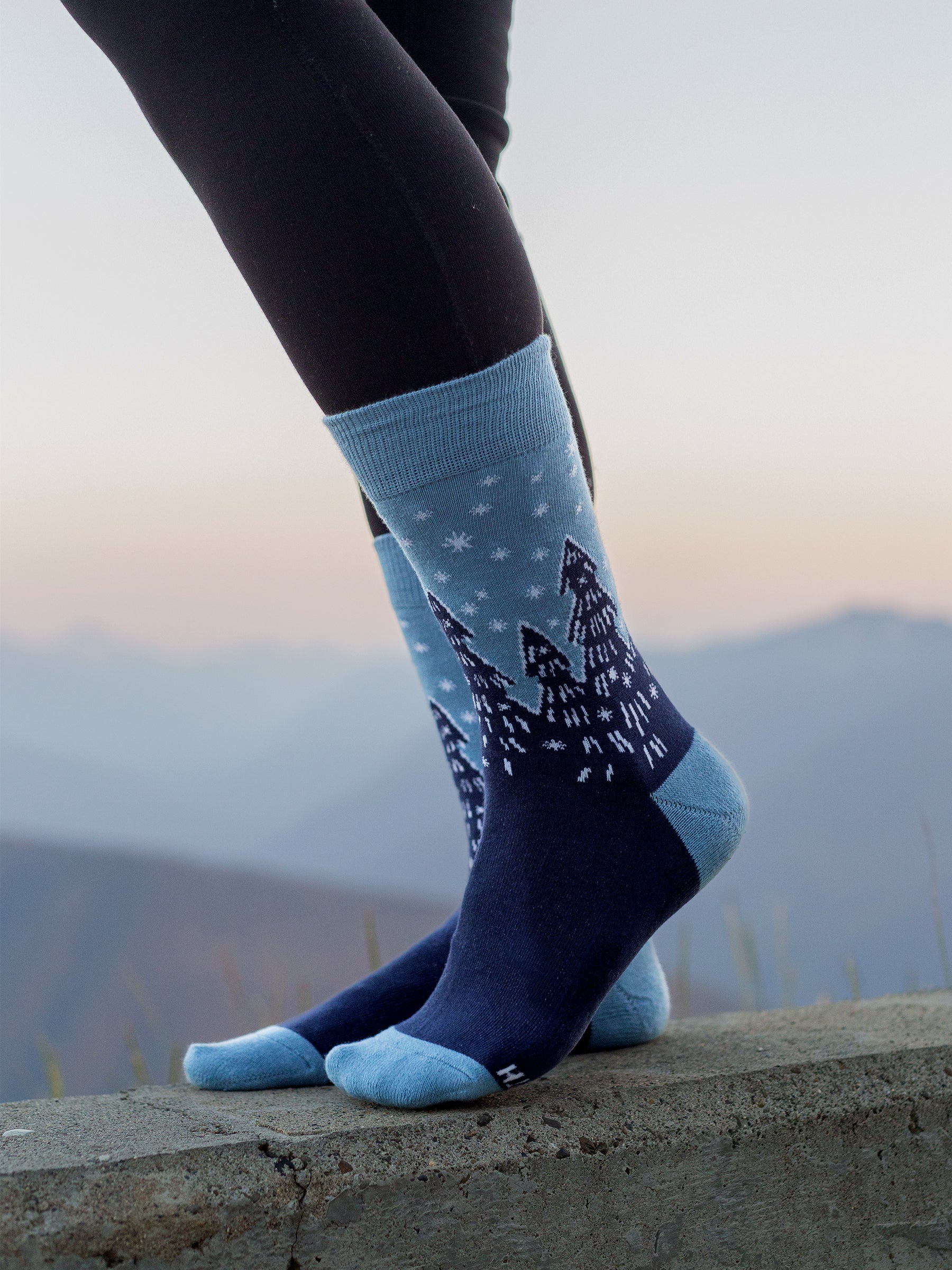 Forest Flurries Socks, a Organic Socks by Happy Earth Apparel