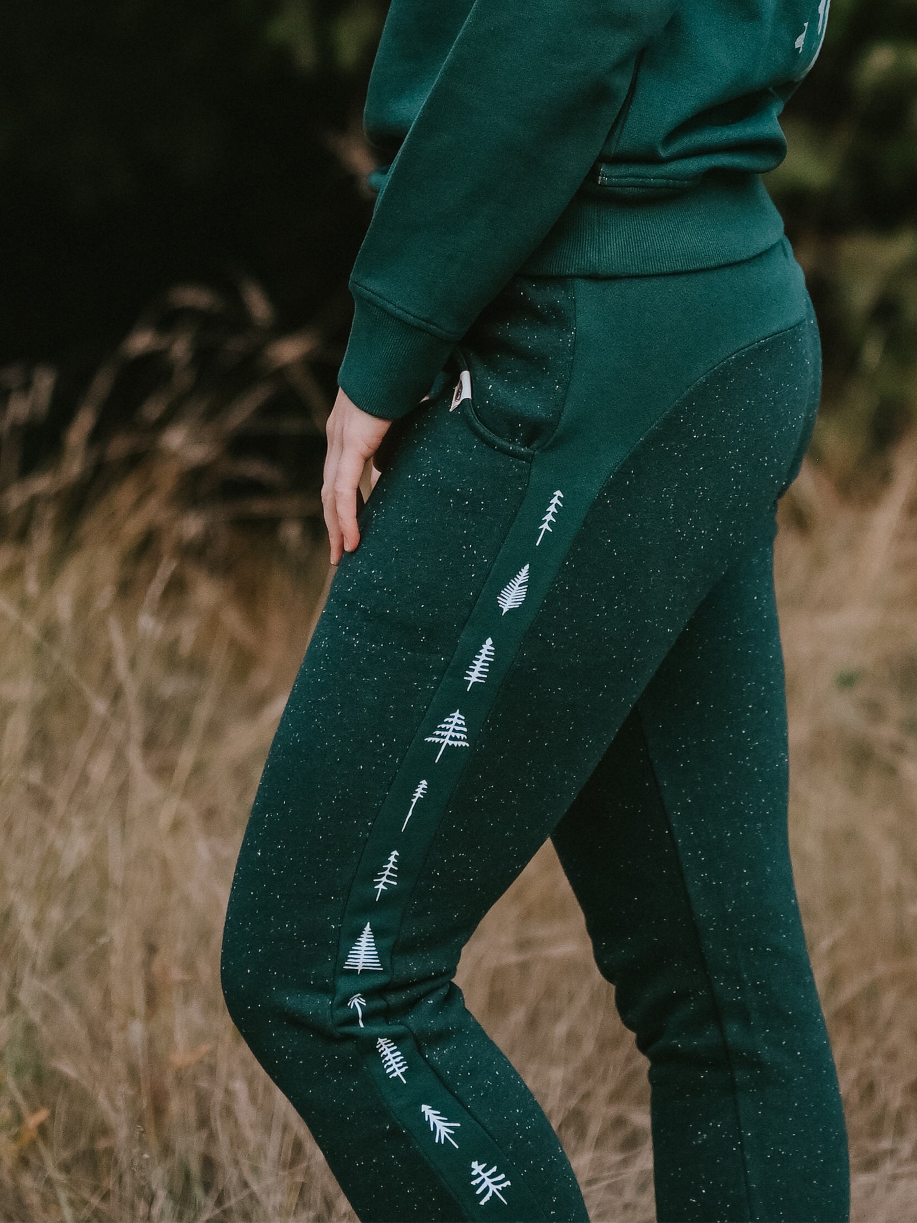 Forest Joggers Organic Cotton Fleece Sweatpants Happy Earth