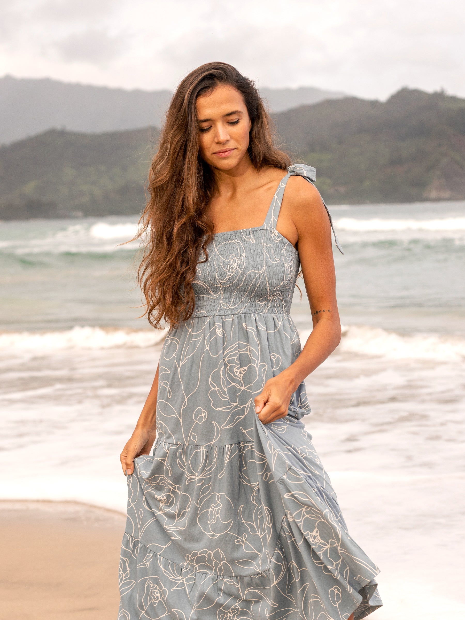 Evie Smocked Dress | Garden Rose