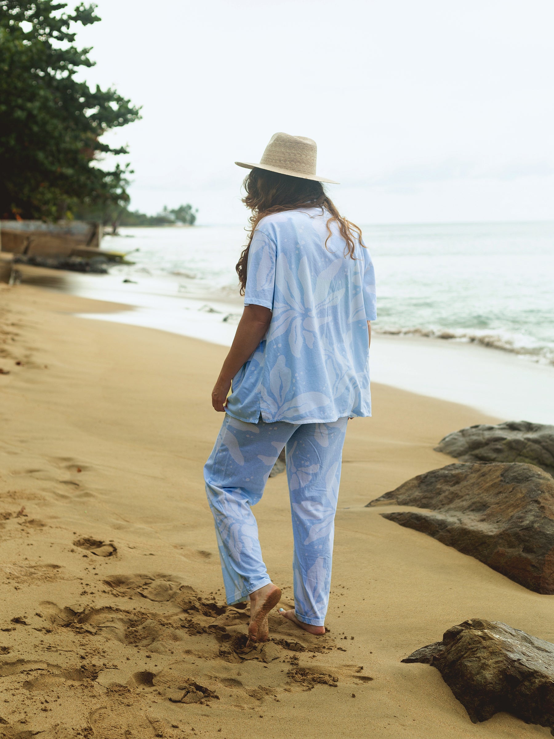Getaway Pants | Naupaka Blossom-Organic Pants-Happy Earth