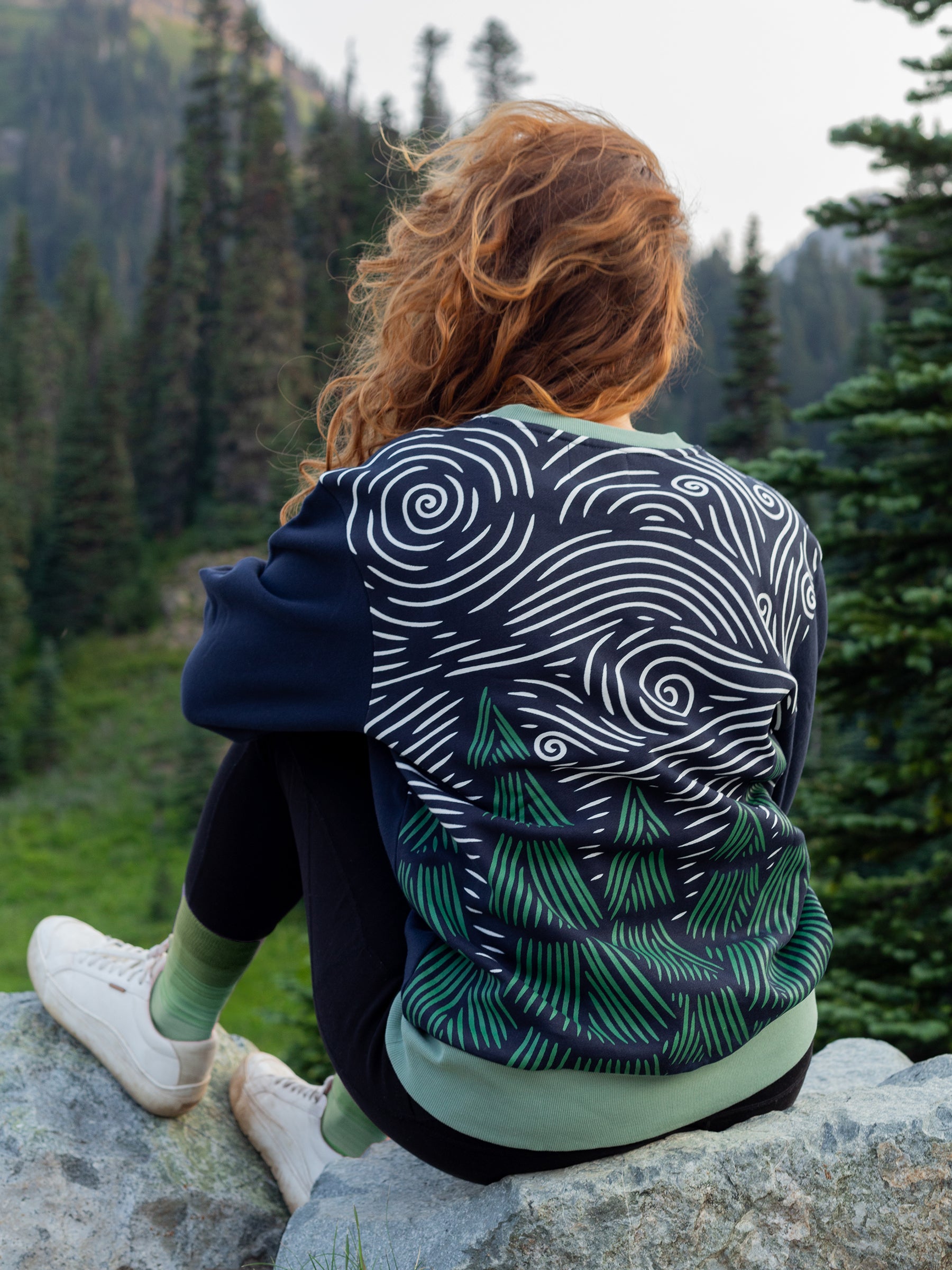Gogh with the Flow Pullover-Organic Sweatshirt-Happy Earth