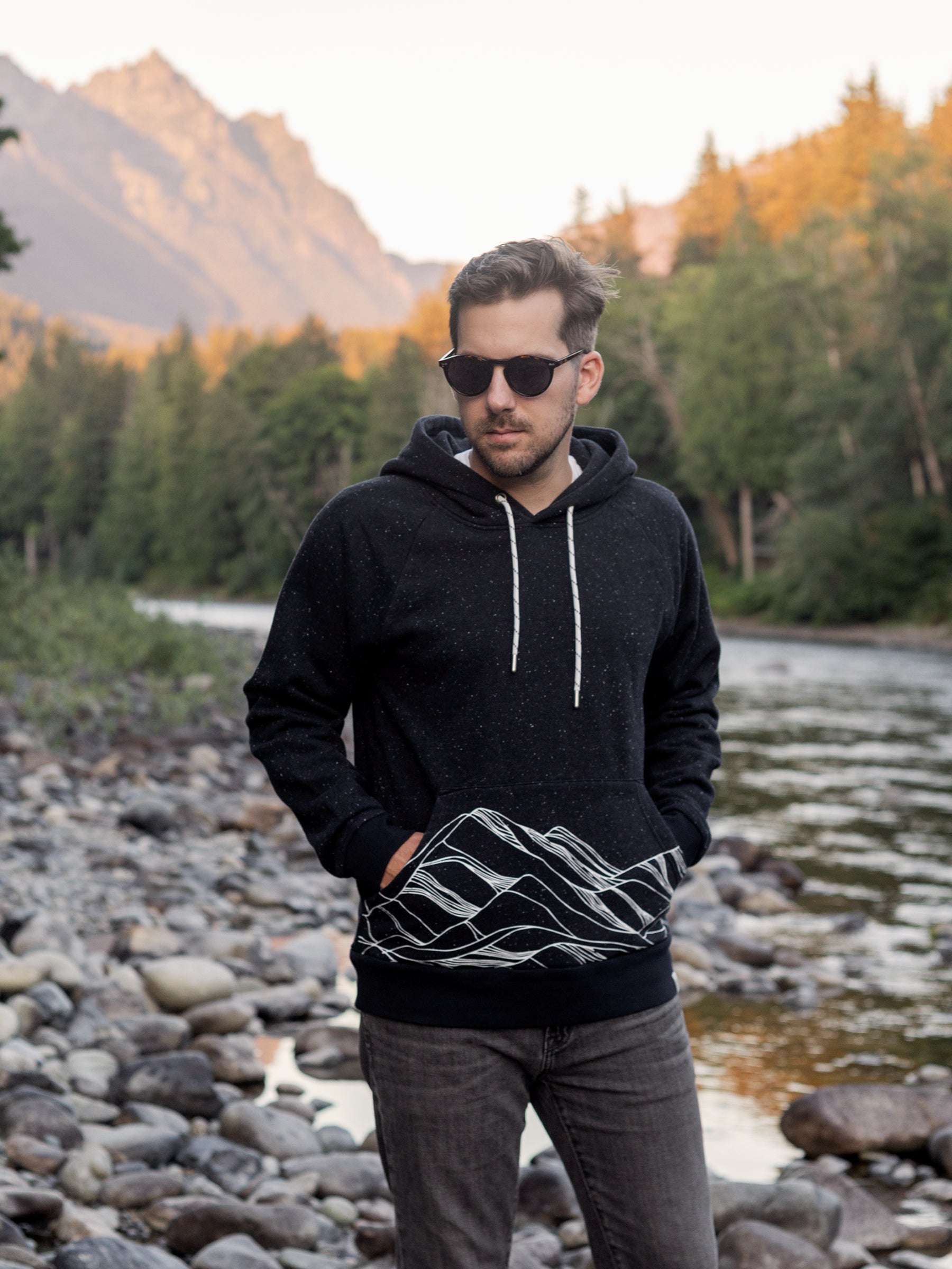 Black Diamond Hoodie, a Organic Hoodie by Happy Earth Apparel
