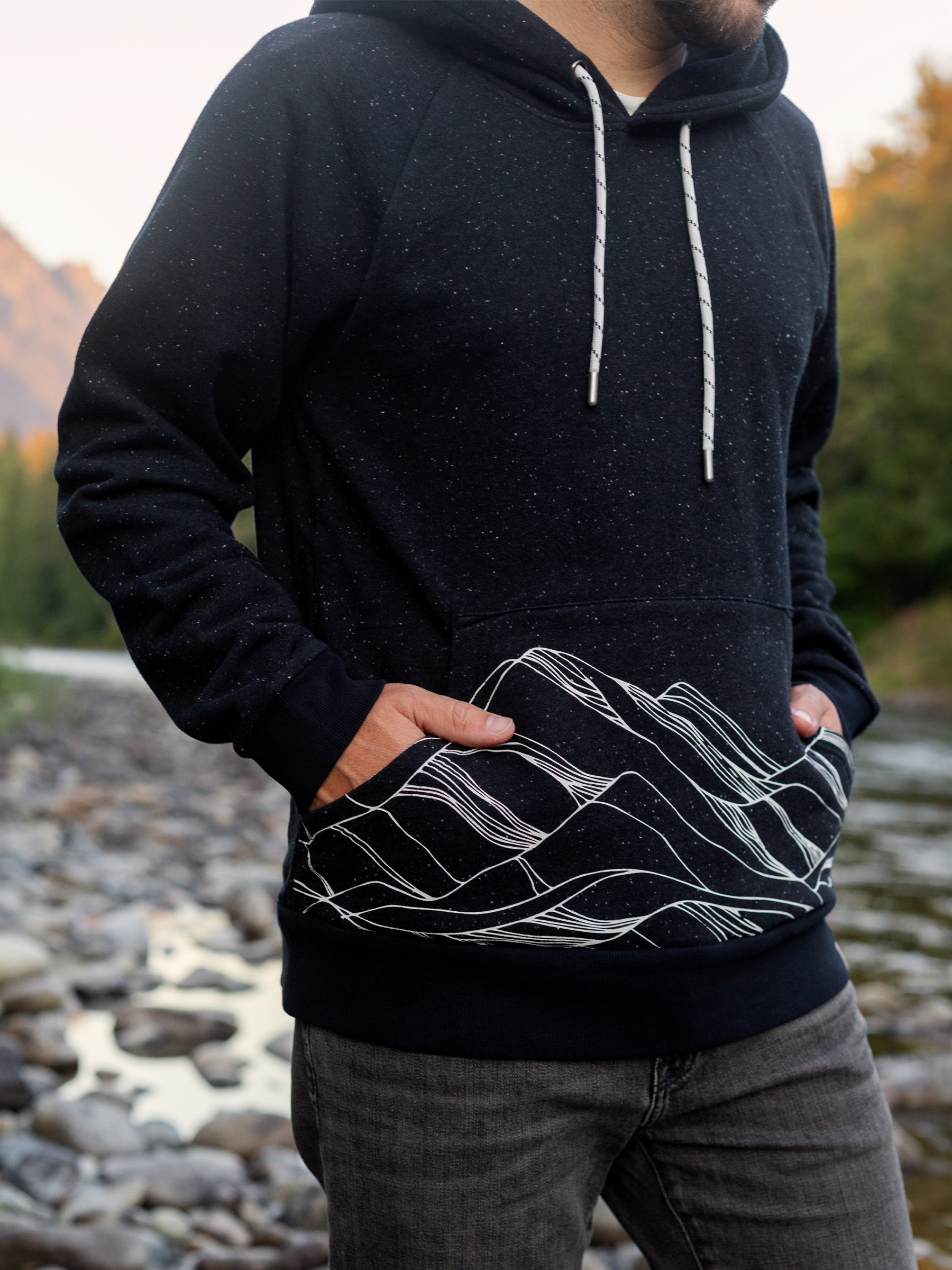 Black Diamond Hoodie, a Organic Hoodie by Happy Earth Apparel