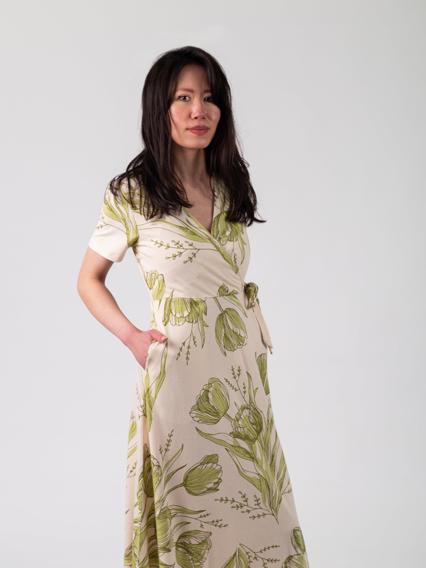 Isla Midi Dress | Les Fleurs-Organic Dress-Happy Earth