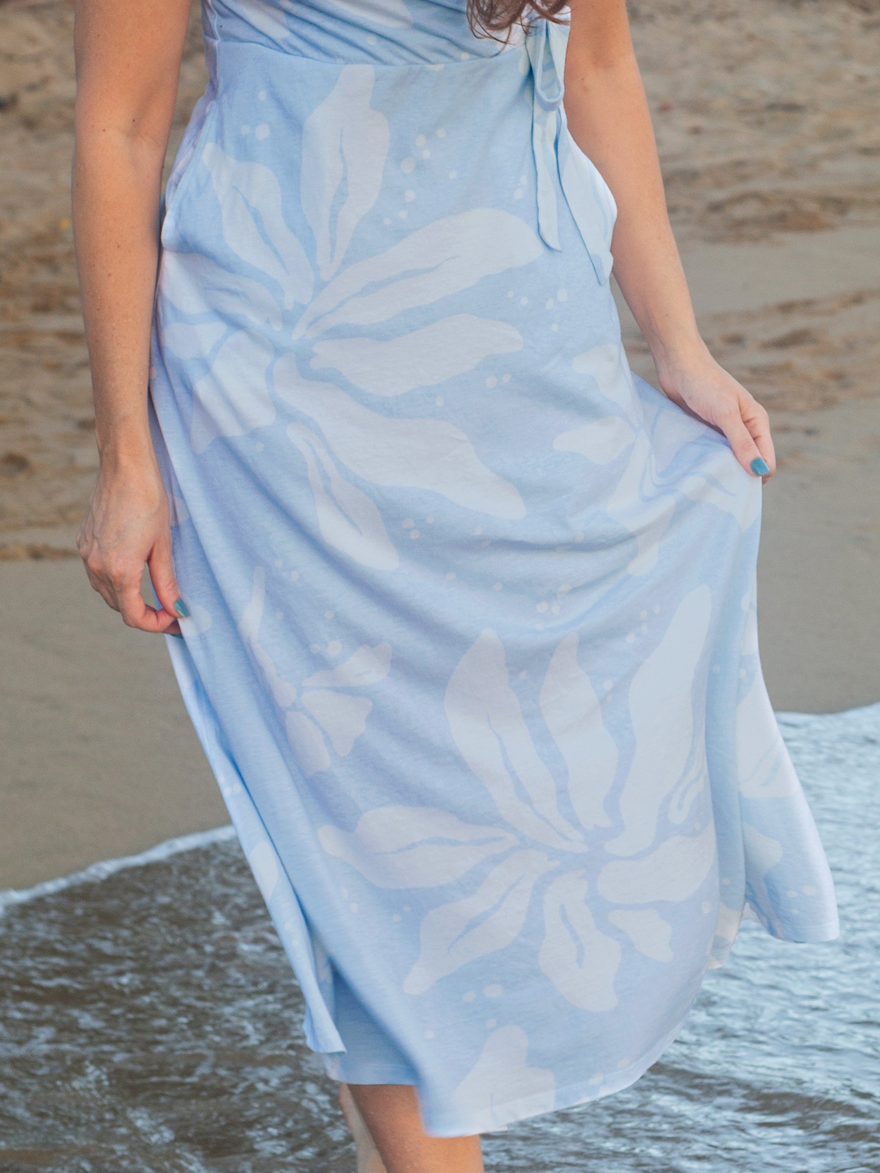 Isla Midi Dress | Naupaka Blossom-Organic Dress-Happy Earth