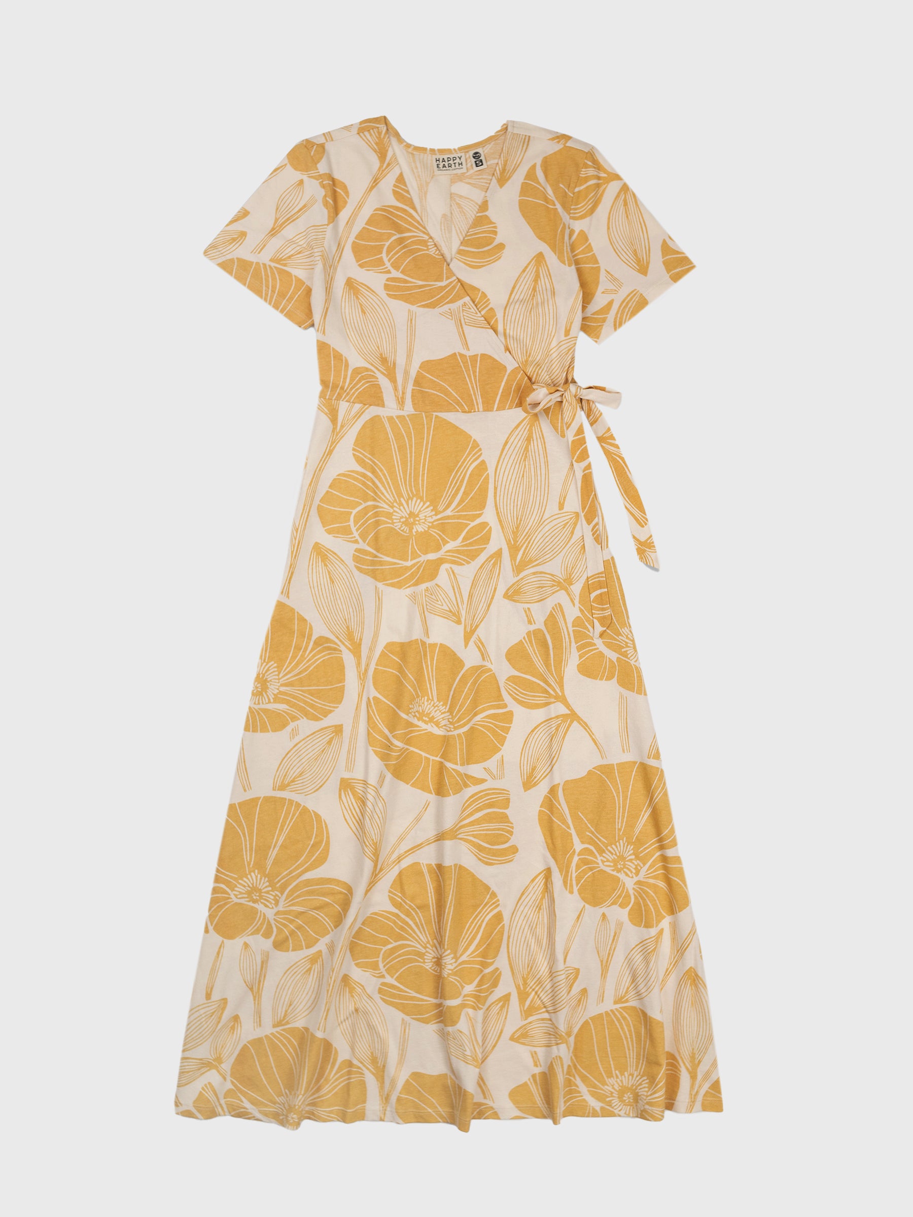 Isla Midi Dress | Poppies-Organic Dress-Happy Earth