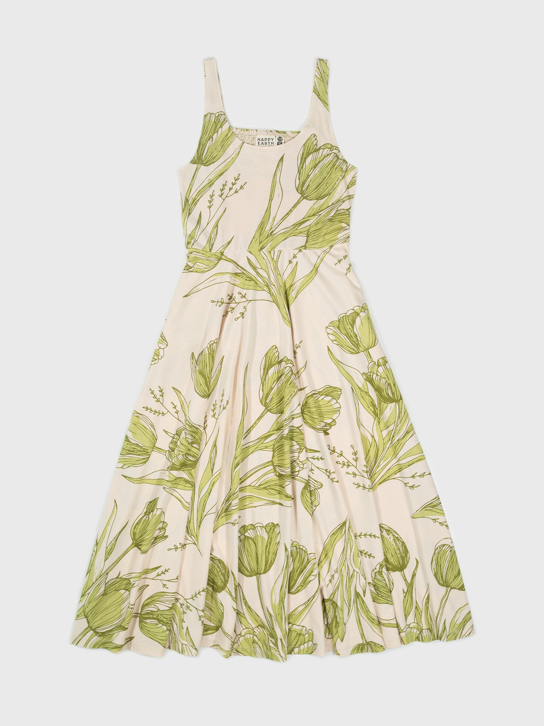 Lily Midi Dress | Les Fleurs, a Organic Dress by Happy Earth Apparel