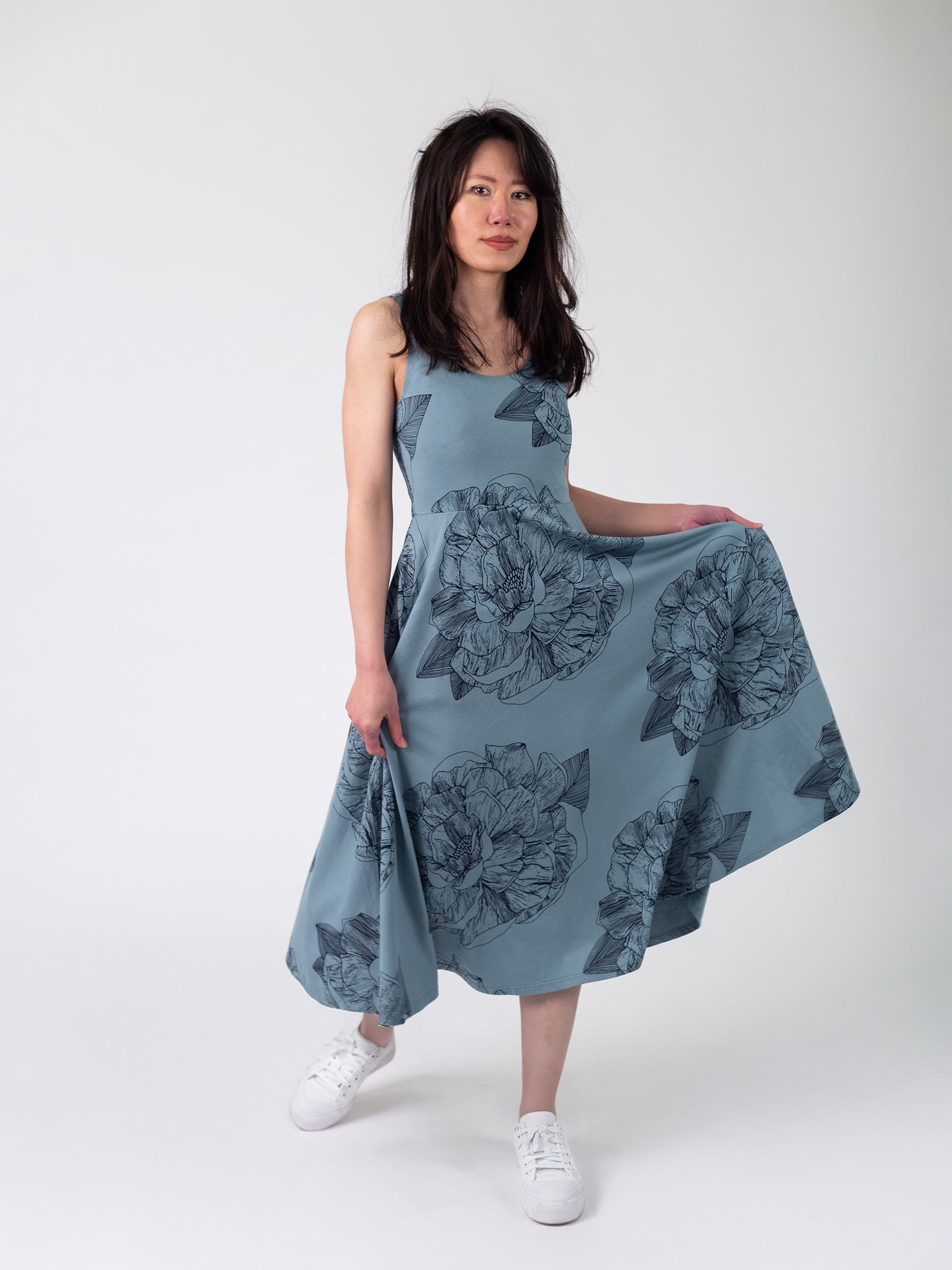 Lily Midi Dress | Peony-Organic Dress-Happy Earth