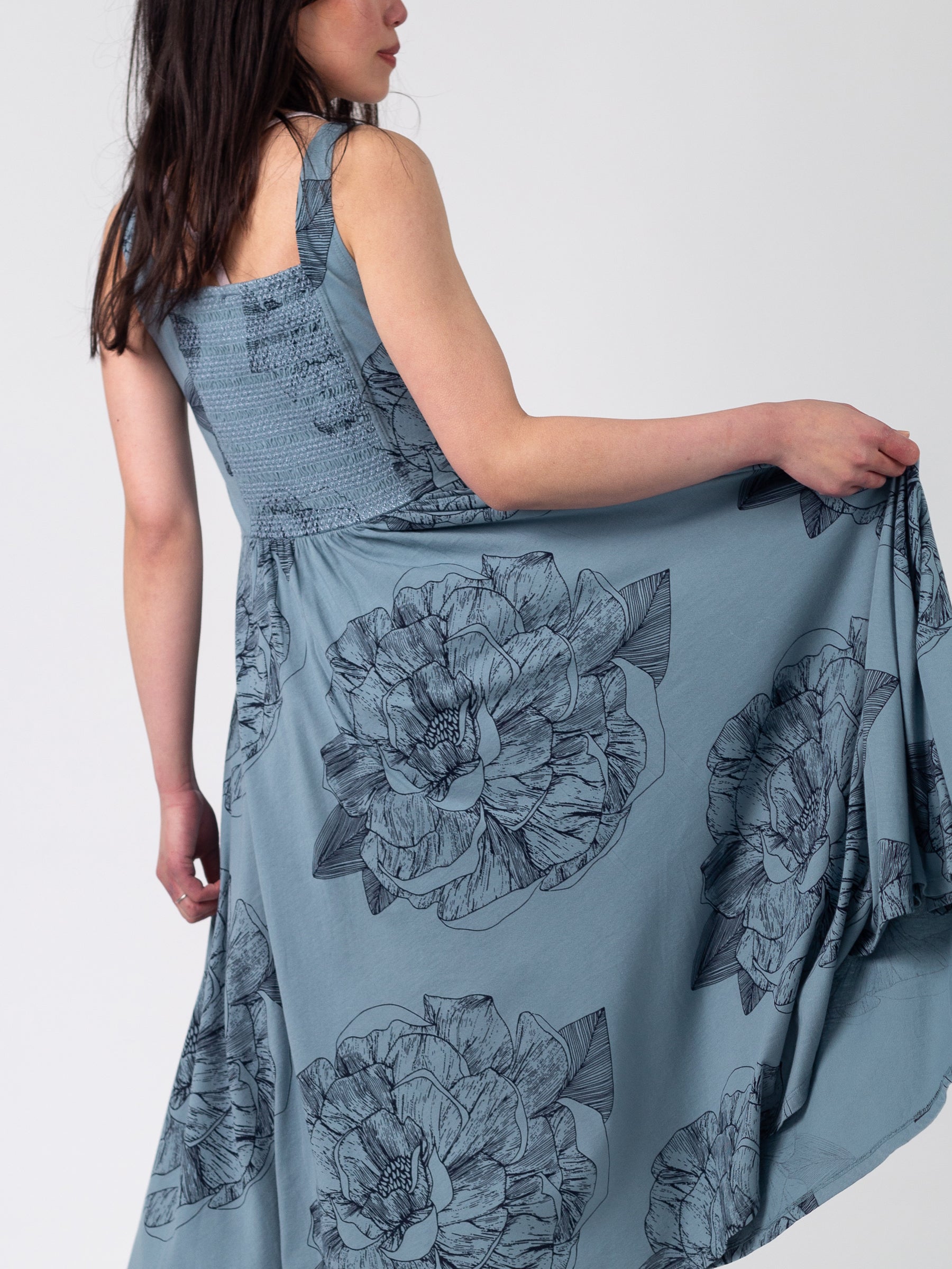 Lily Midi Dress | Peony-Organic Dress-Happy Earth