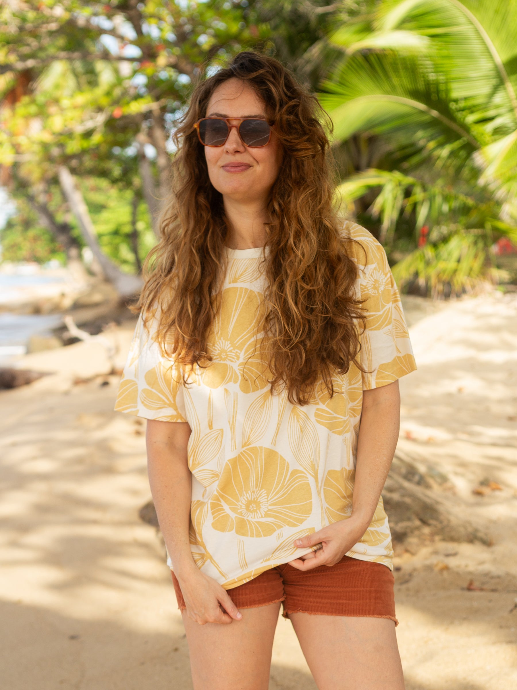 Low Tide Tee | Poppies-Organic Tee-Happy Earth