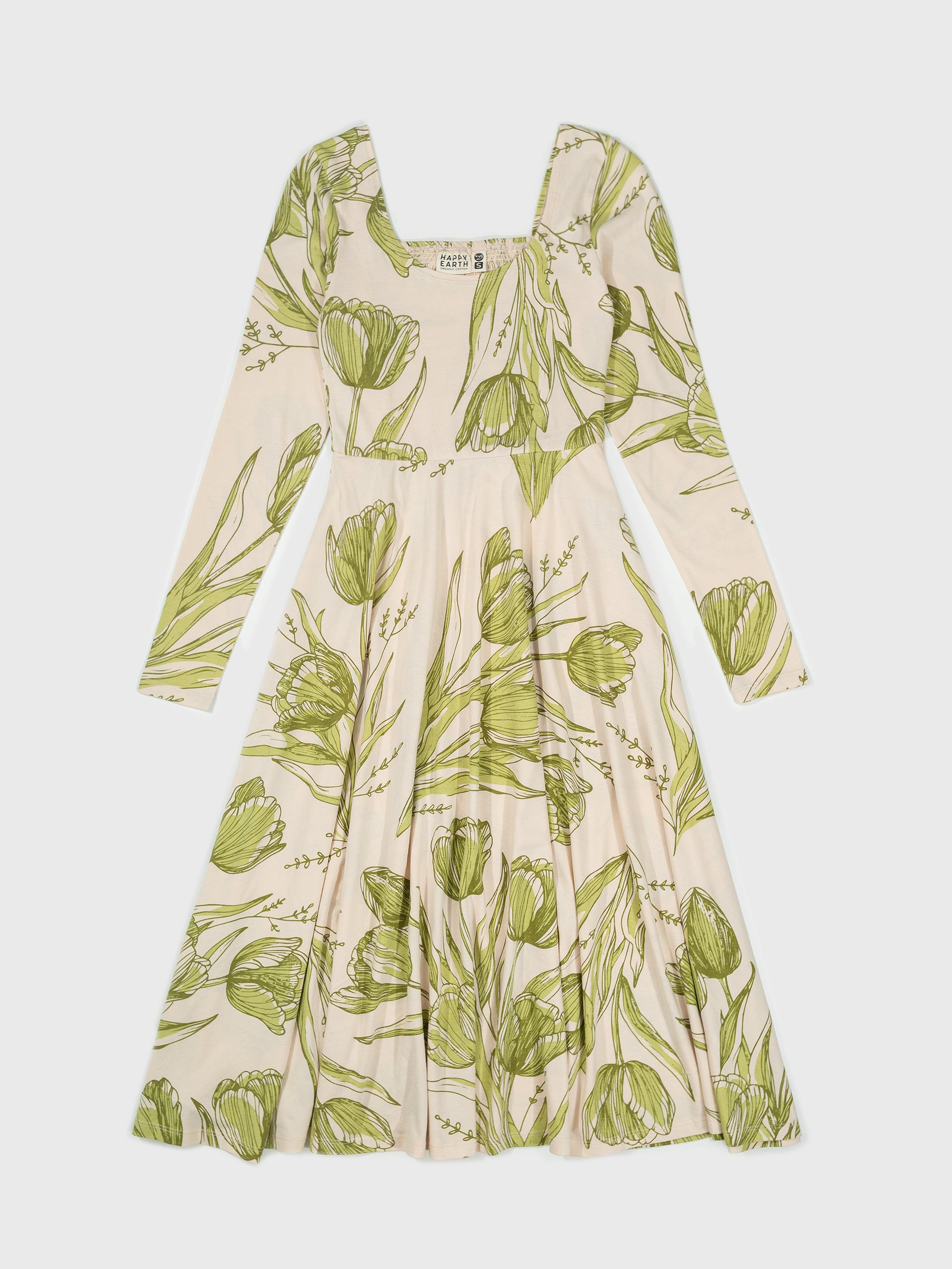 Luna Midi Dress | Les Fleurs-Organic Dress-Happy Earth