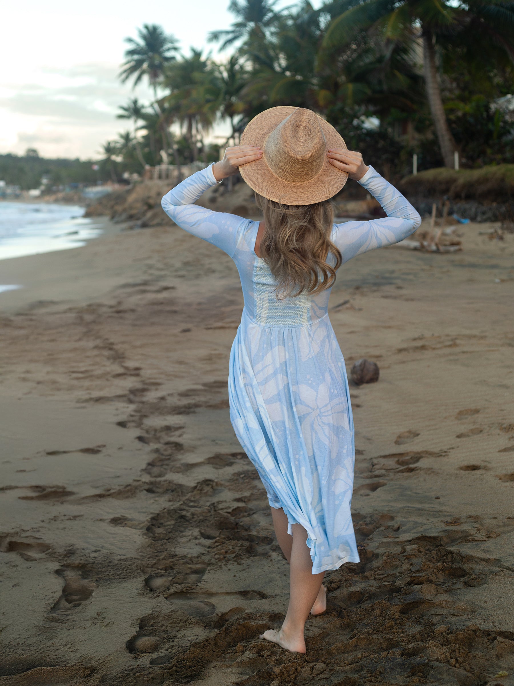 Luna Midi Dress | Naupaka Blossom, a Organic Dress by Happy Earth Apparel