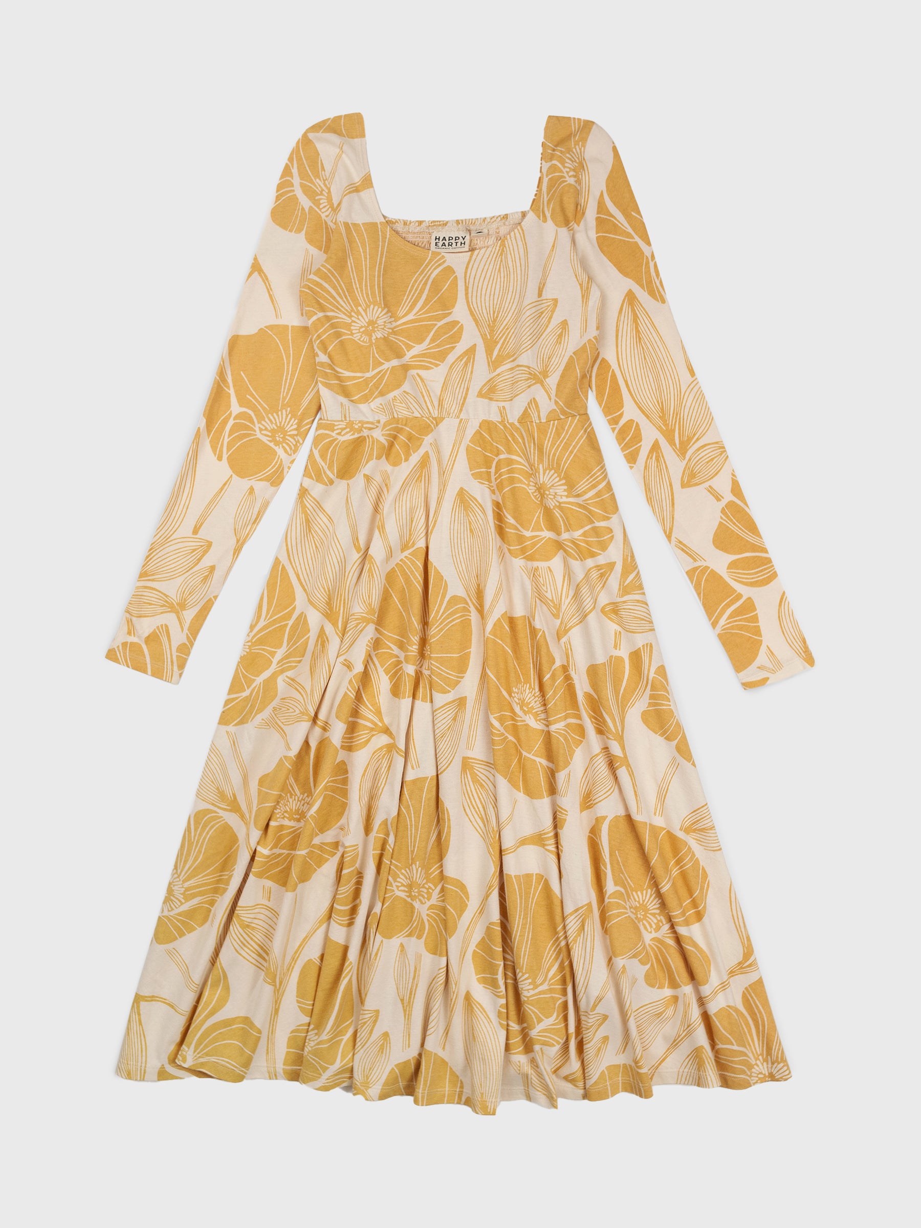Luna Midi Dress | Poppies-Organic Dress-Happy Earth