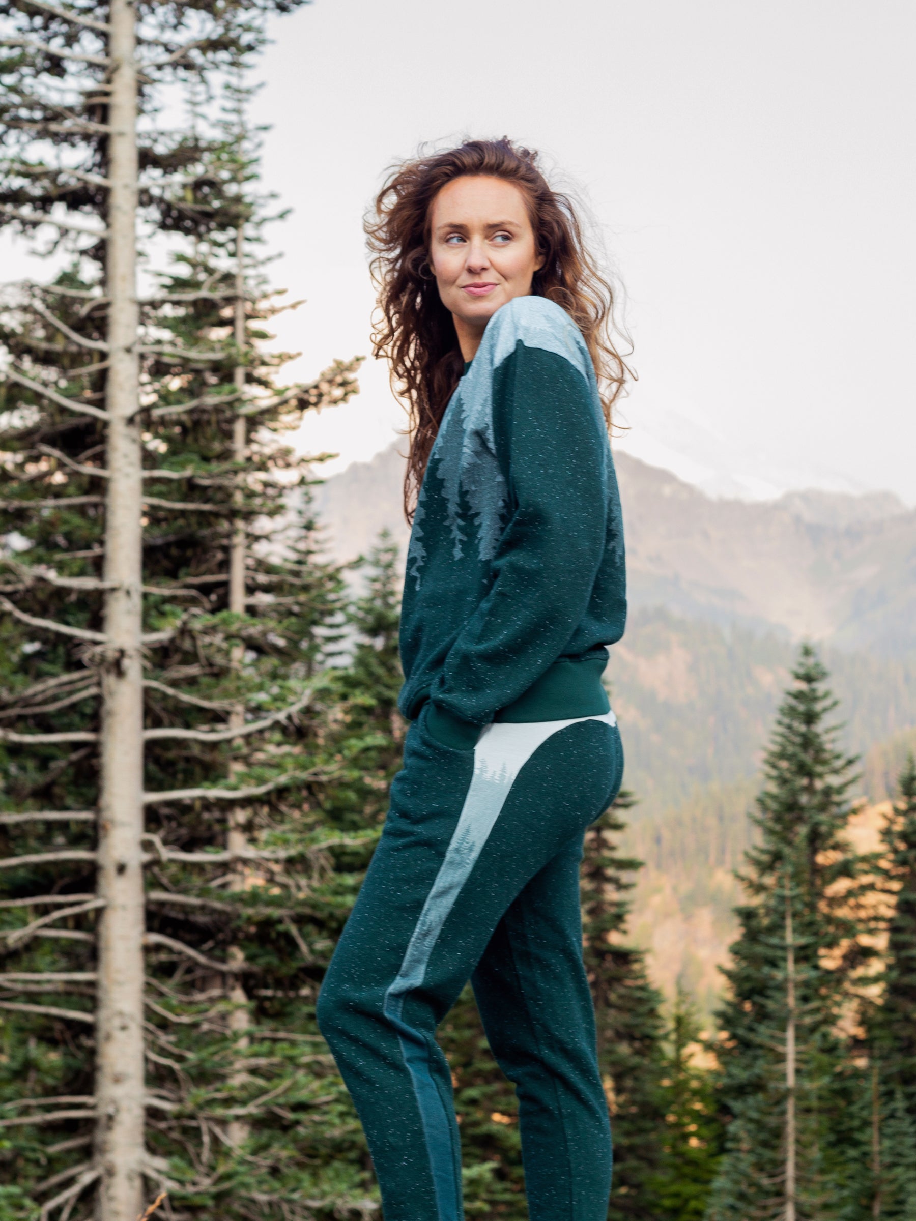 Misty Forest Pullover, a Organic Sweatshirt by Happy Earth Apparel